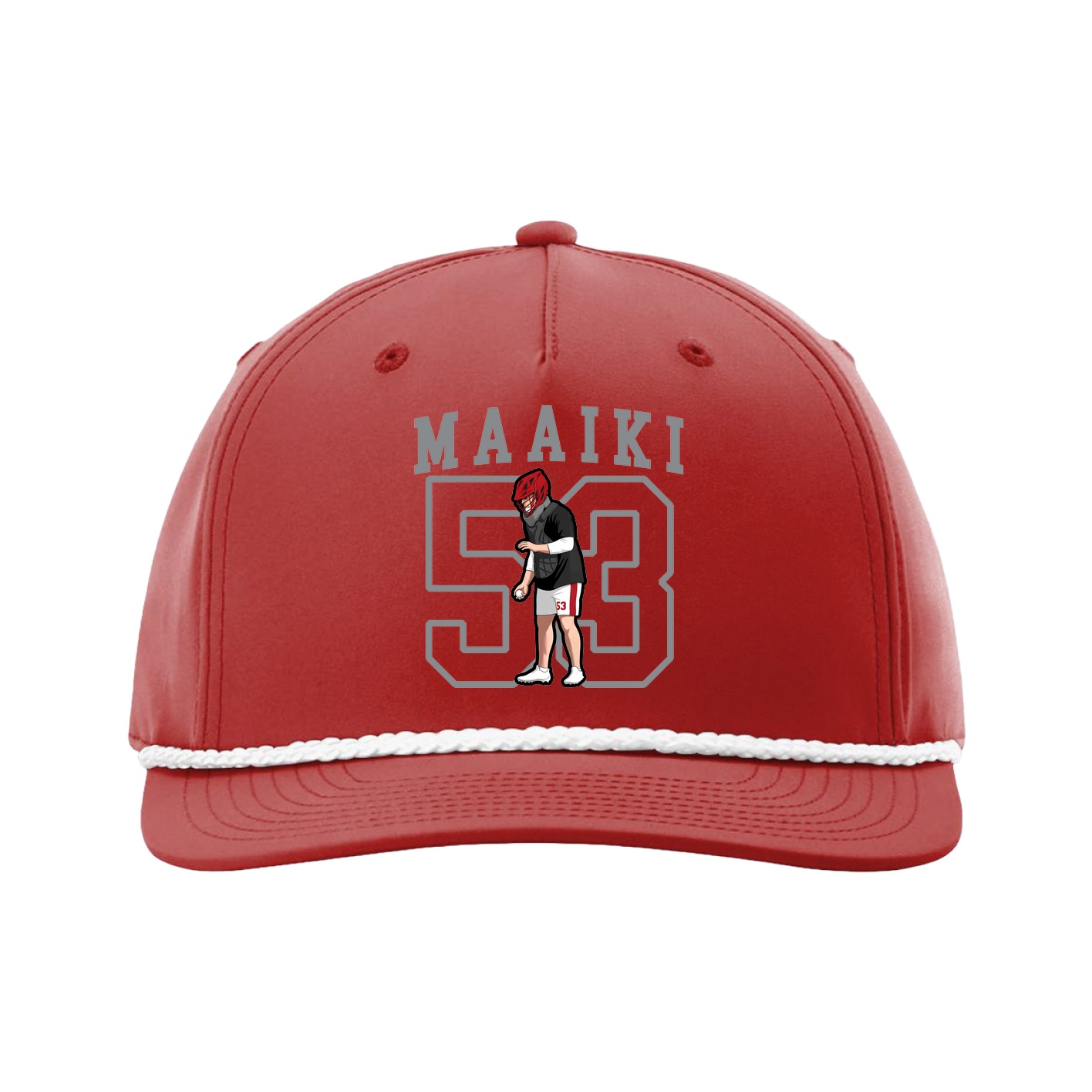 Five-Panel Classic Rope Cap — Shirsey in Red