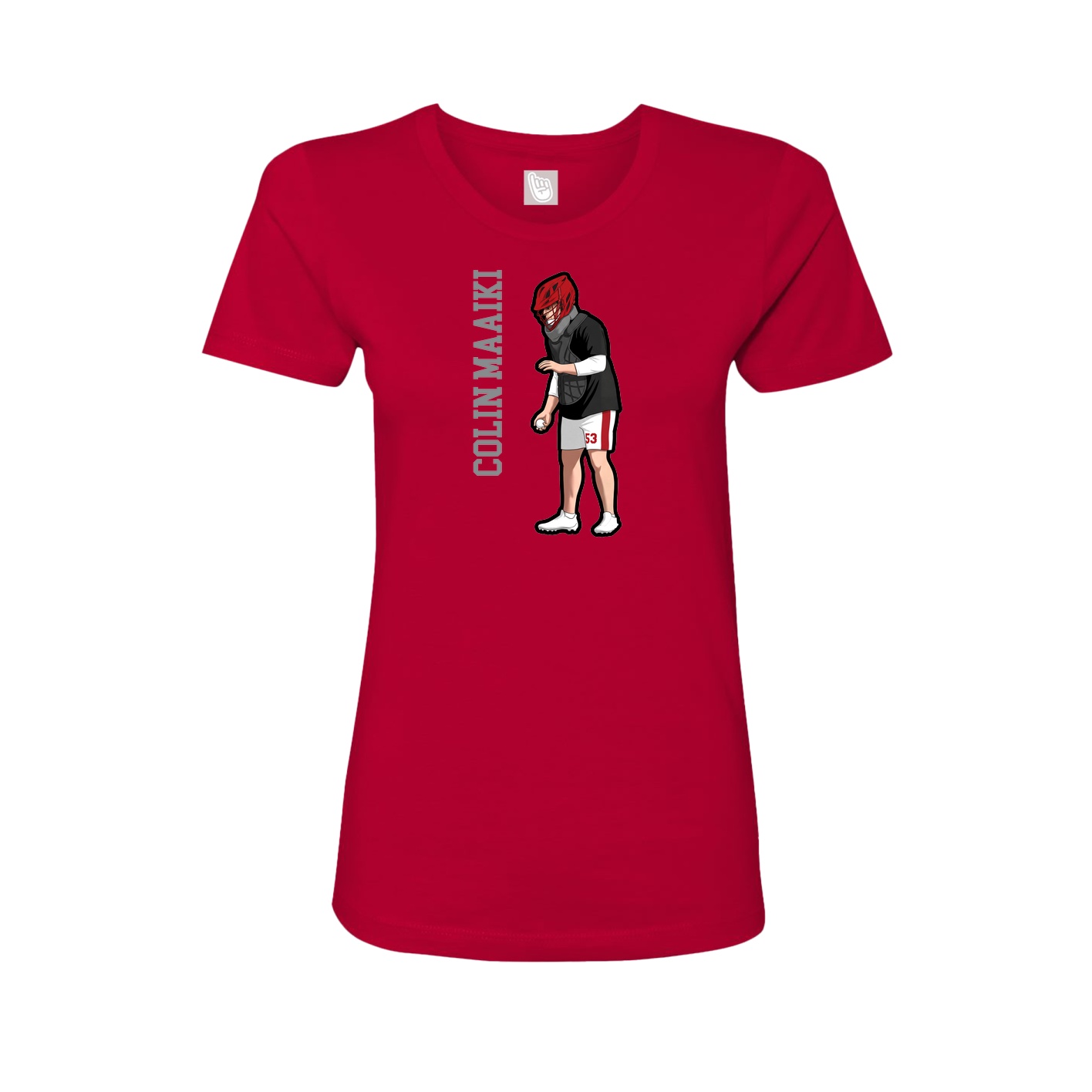 Womens Tee — Name Vertical in Red