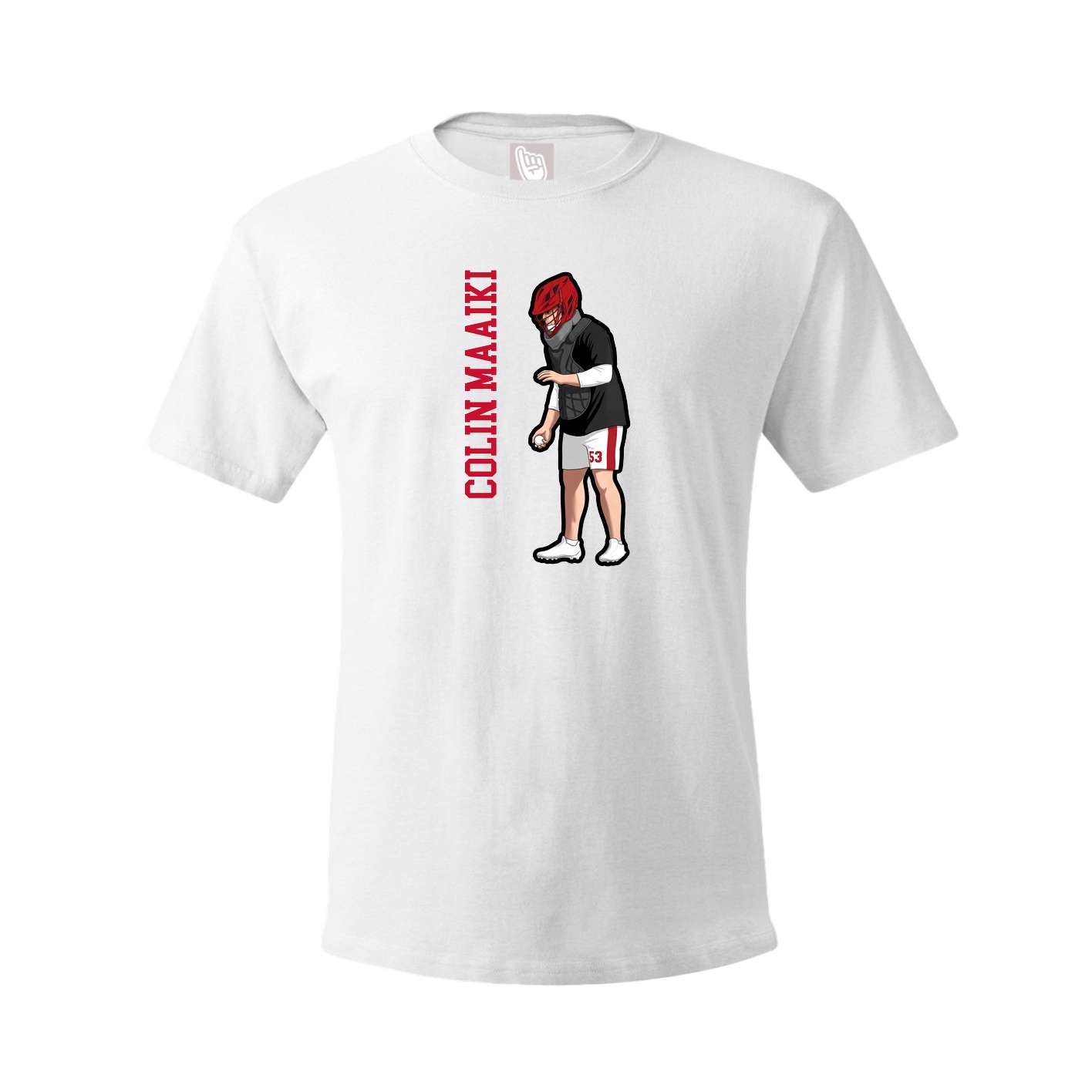 Youth Tee — Name Vertical in White