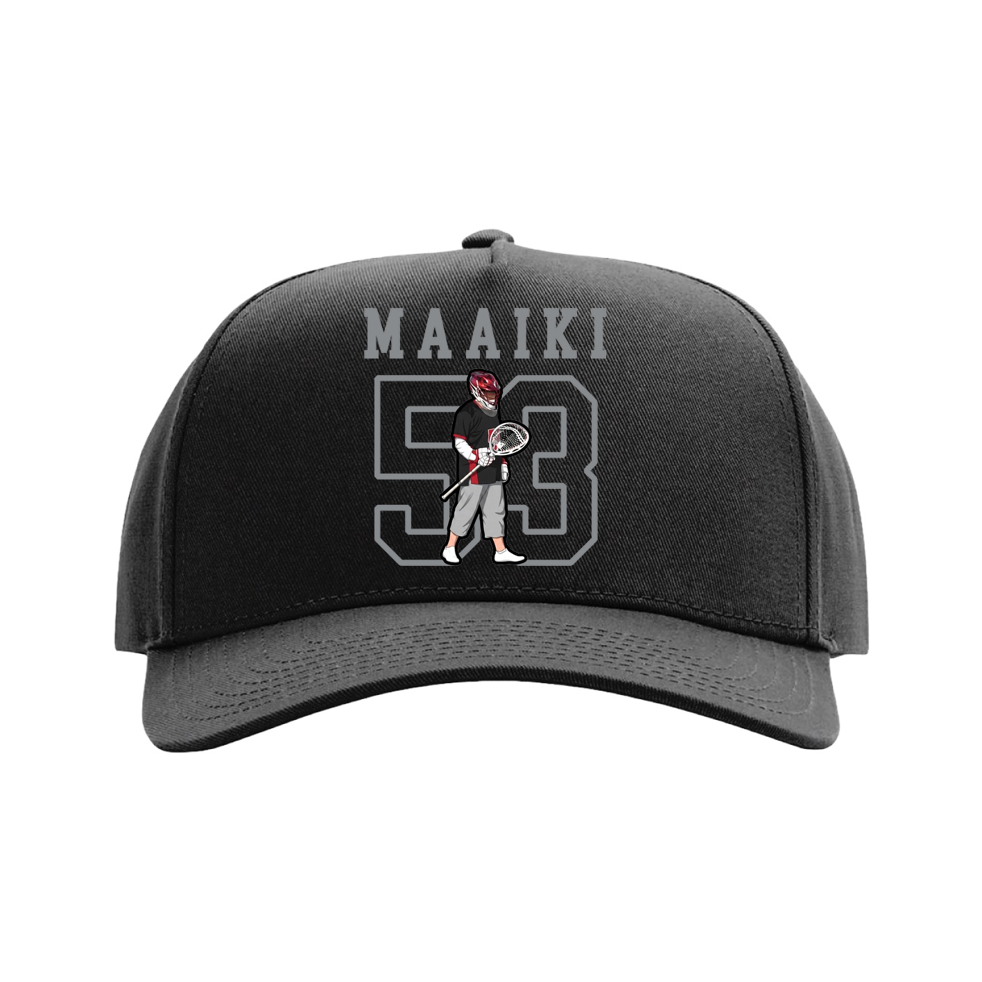 Full Fabric Five-Panel Champ Cap — Shirsey in Black
