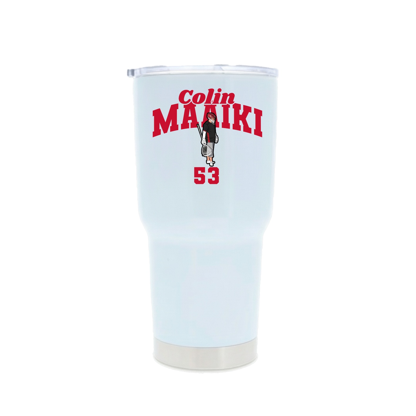 30oz Stainless Steel Tumbler — Signature Arch in White