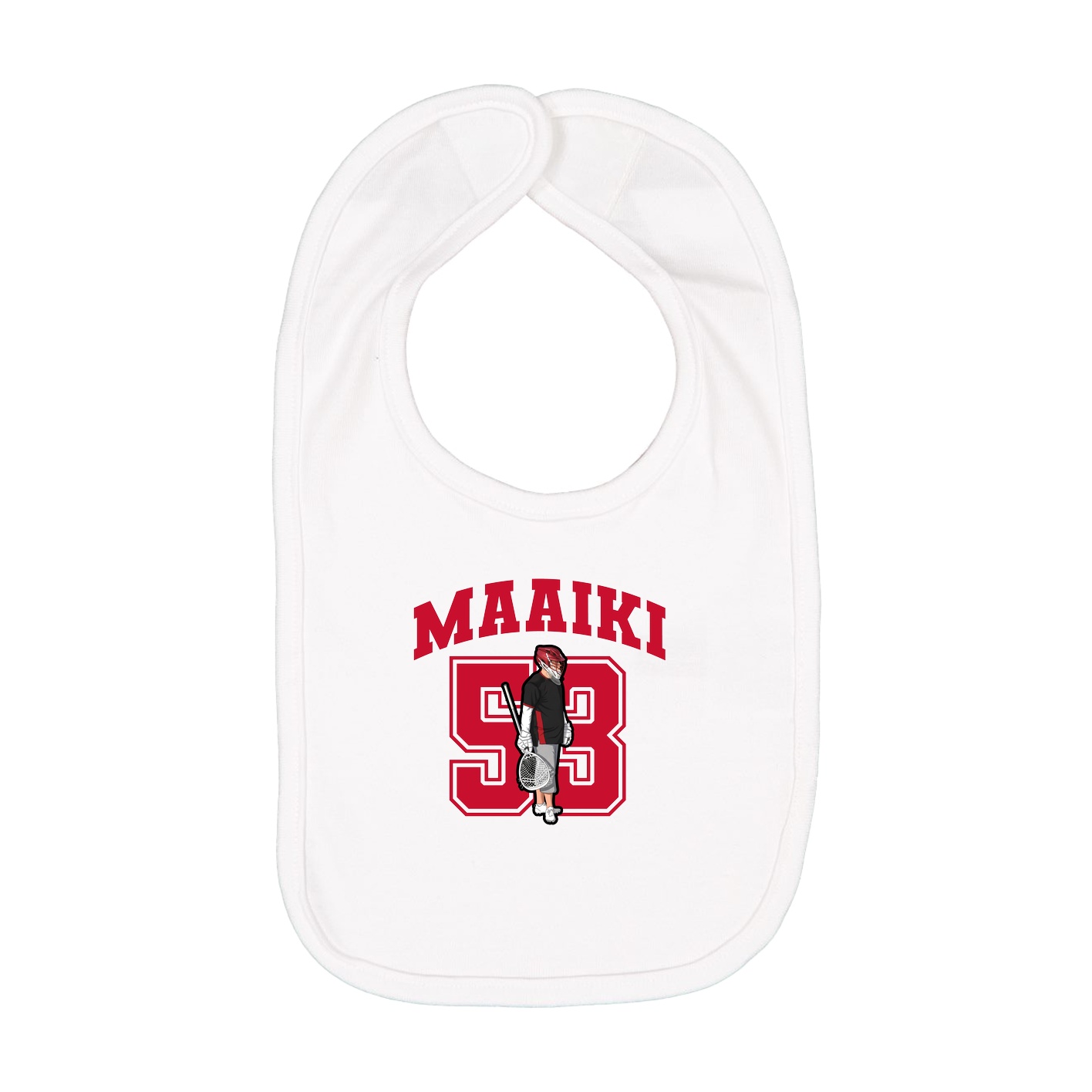 Infant Bib — Number in White
