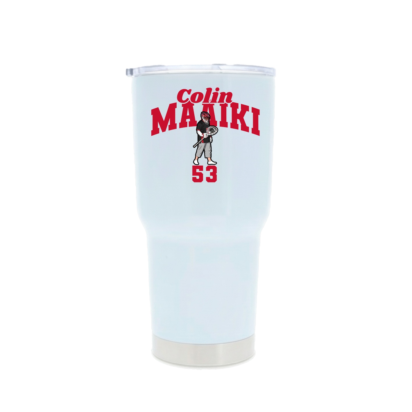 30oz Stainless Steel Tumbler — Signature Arch in White