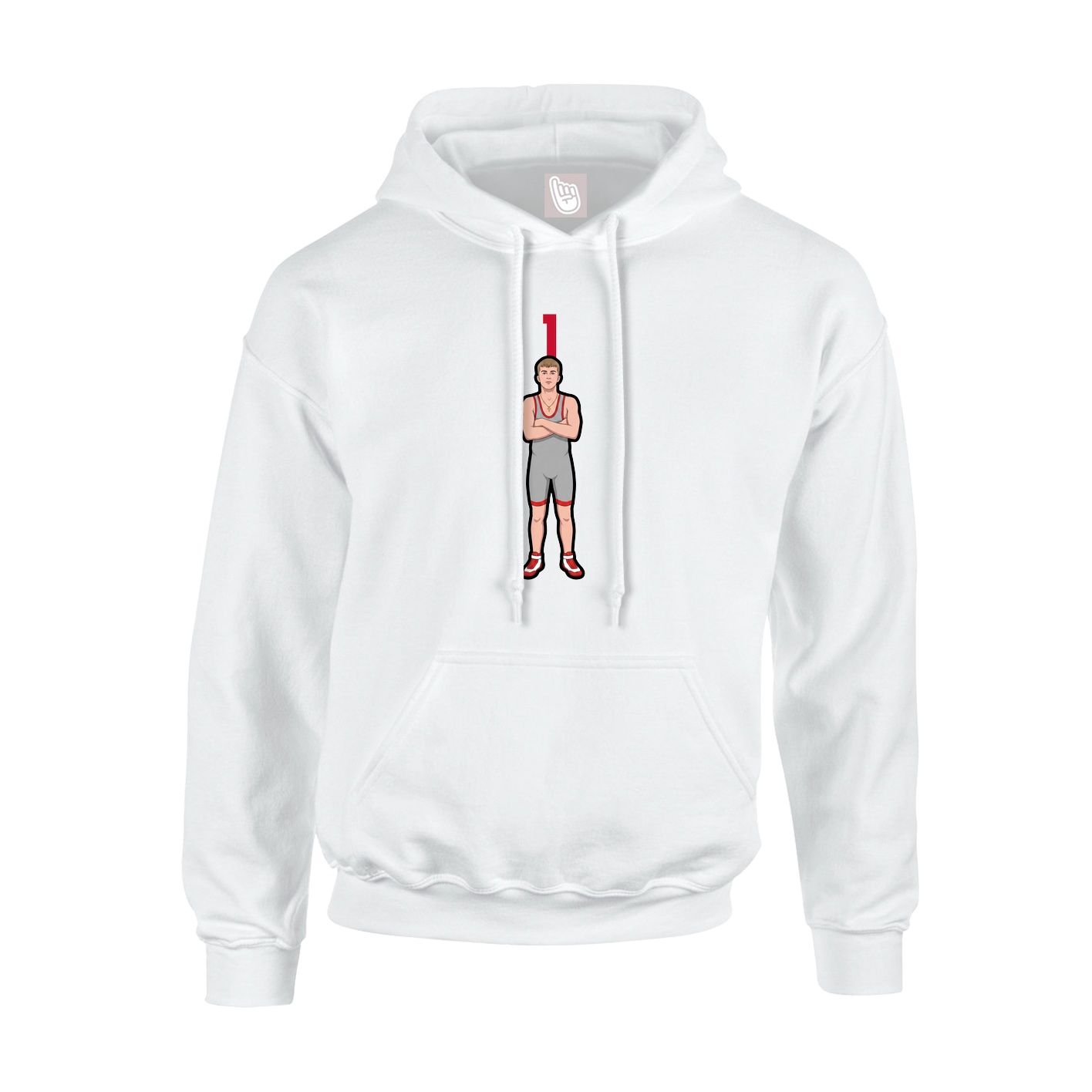 Youth Hoodie — Number Top in White