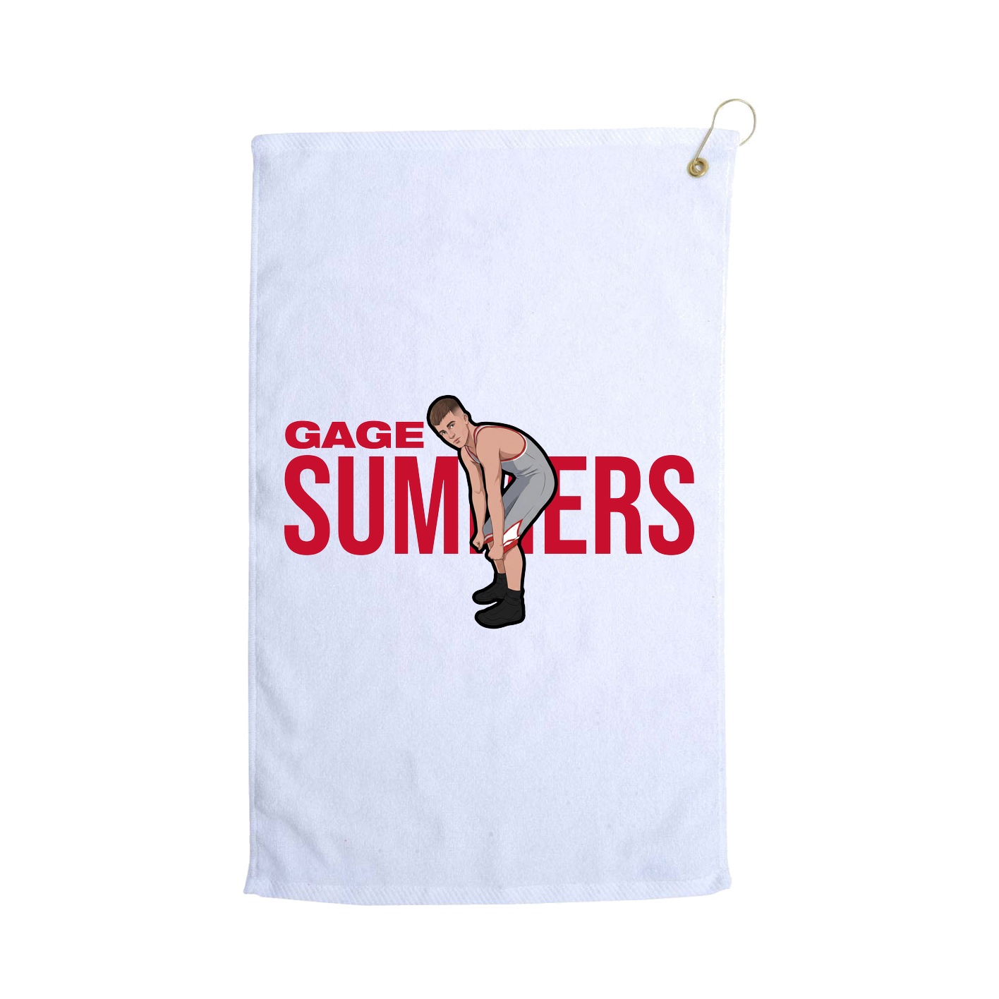 Golf Towel — Player Name in White