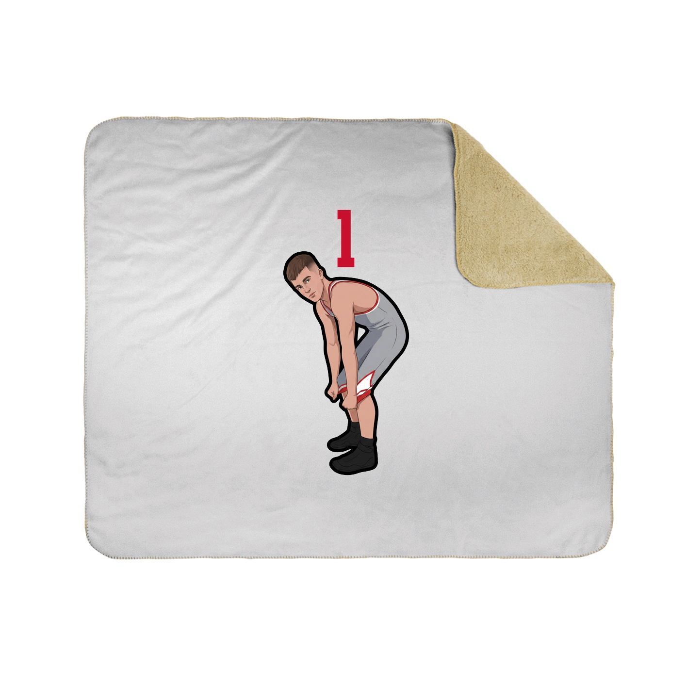 Throw Blanket — Number Top in White