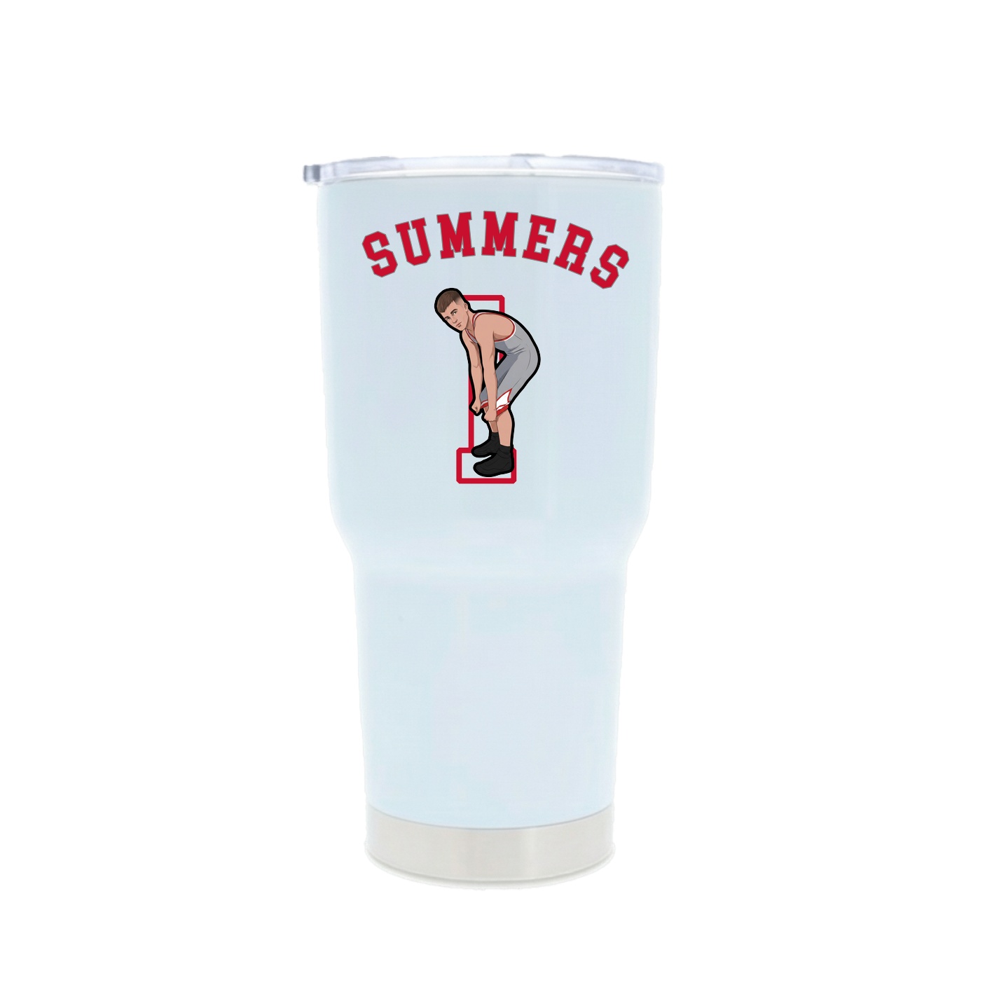 30oz Stainless Steel Tumbler — Shirsey Arch in White