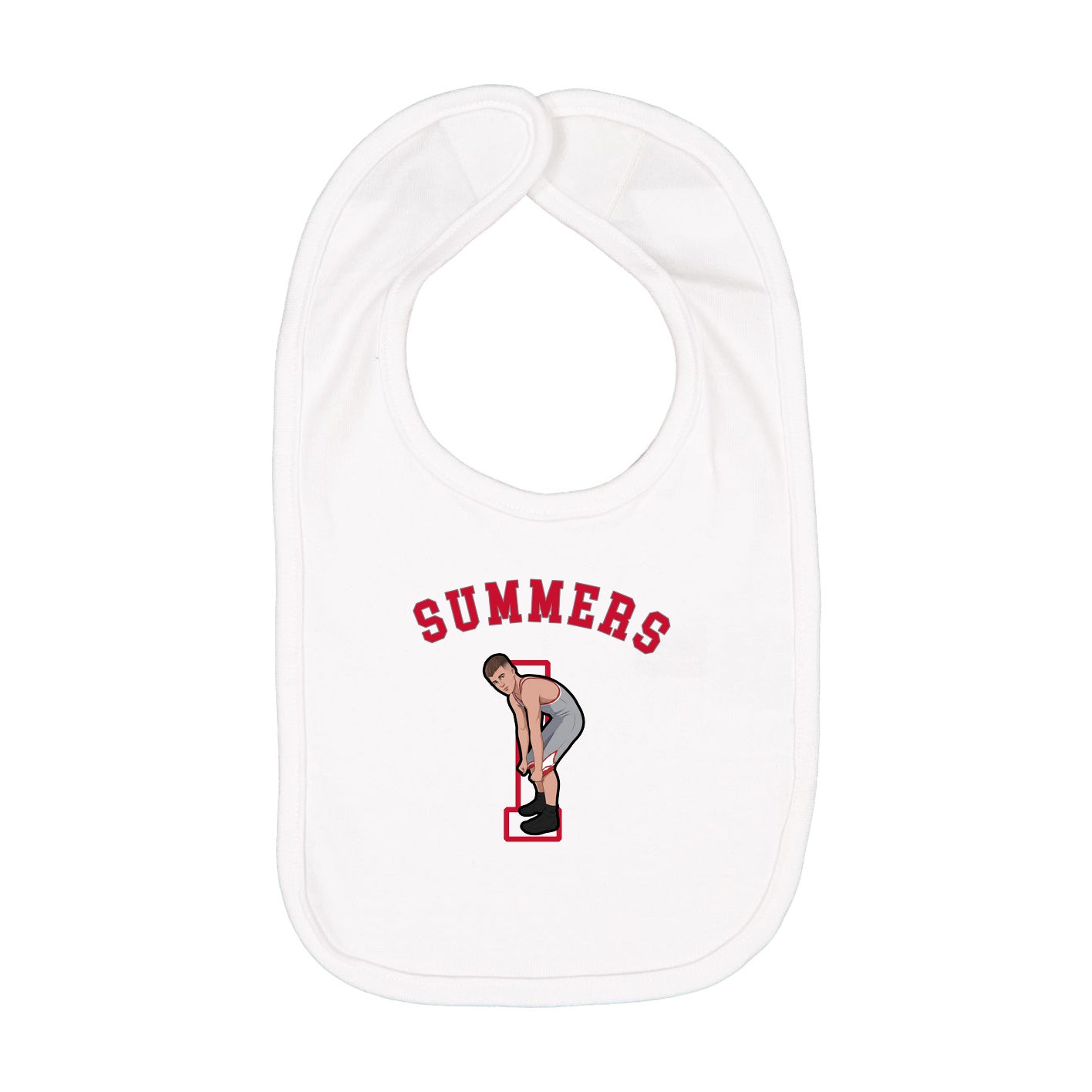 Infant Bib — Shirsey Arch in White