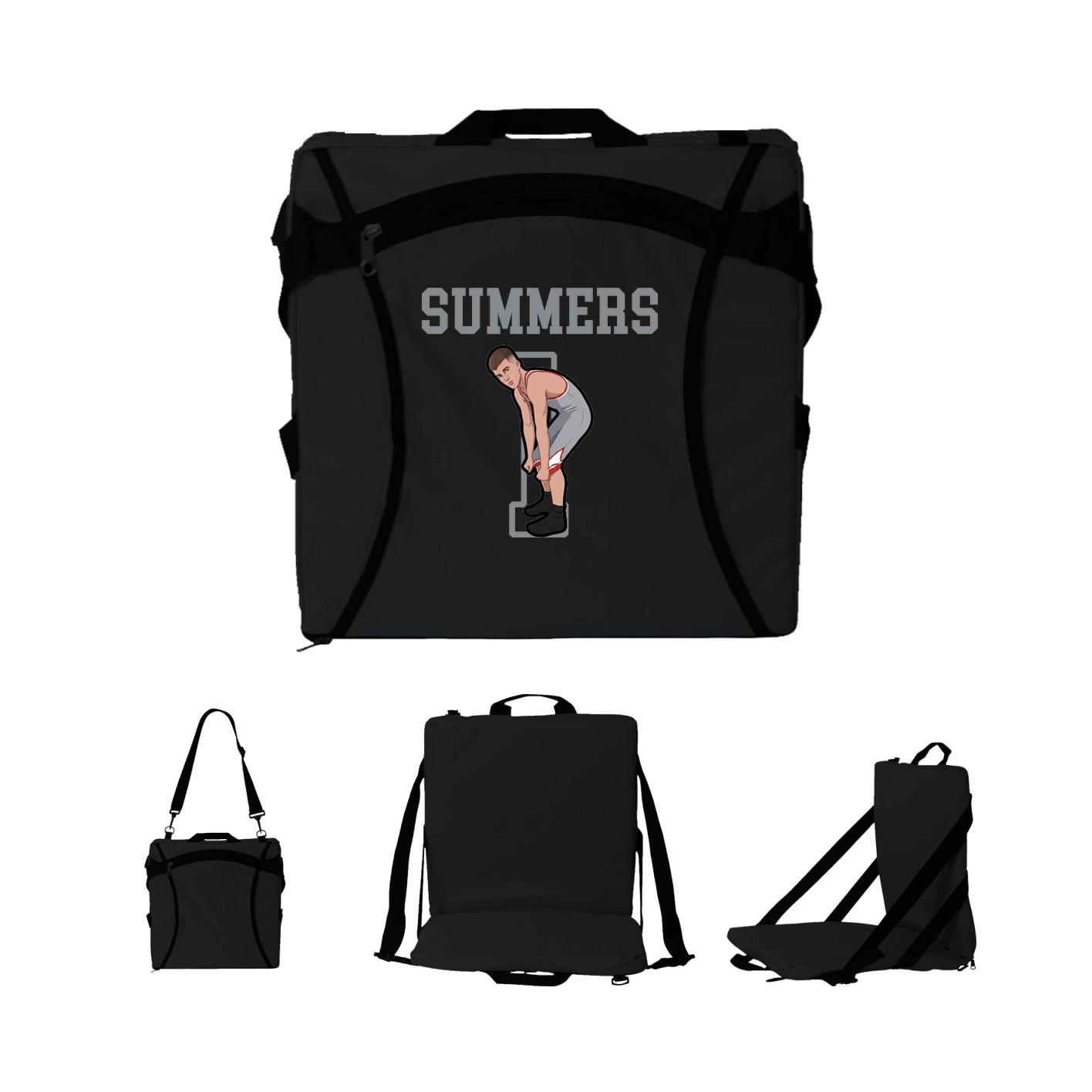 Folding Stadium Seat — Shirsey in Black