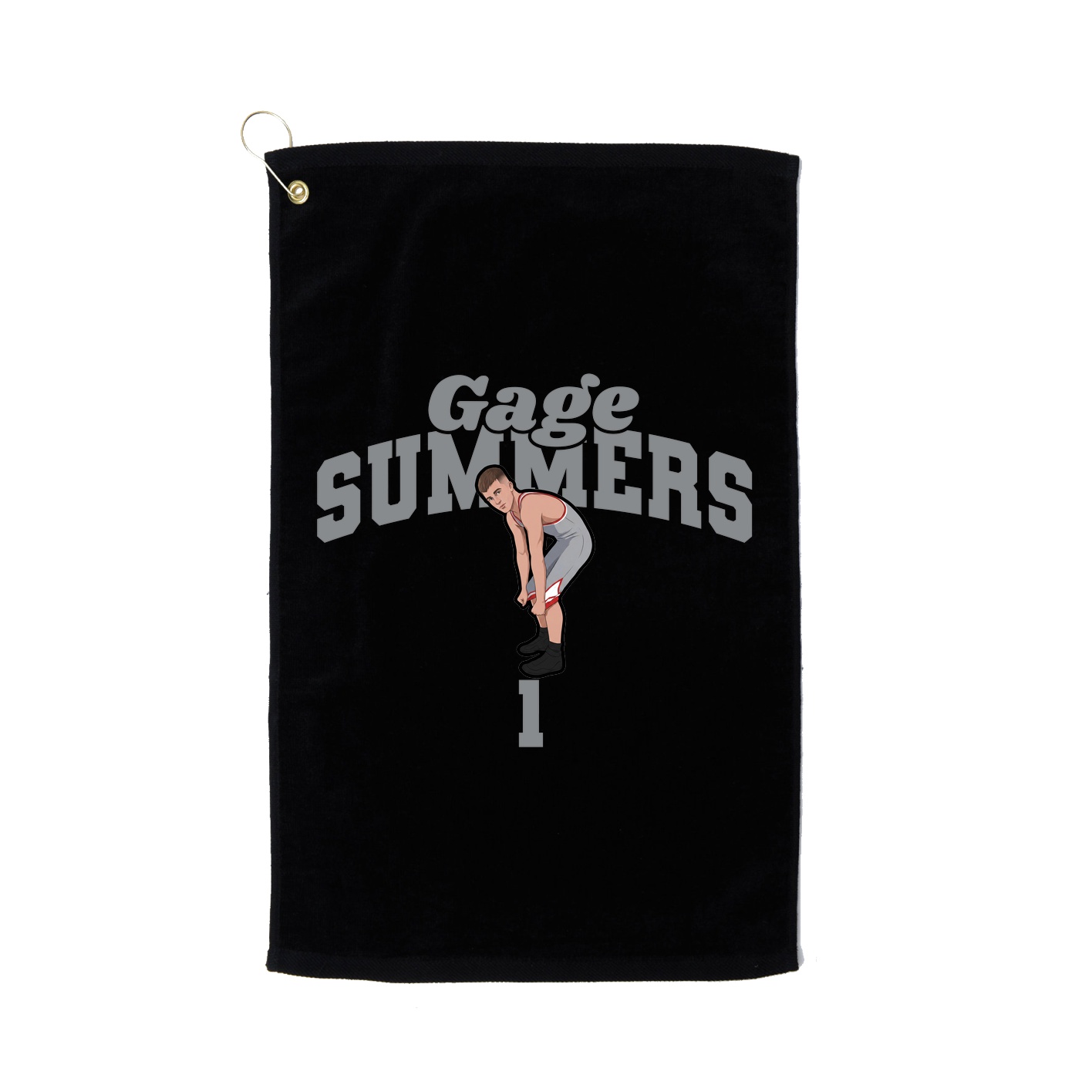 Golf Towel — Signature Arch in Black