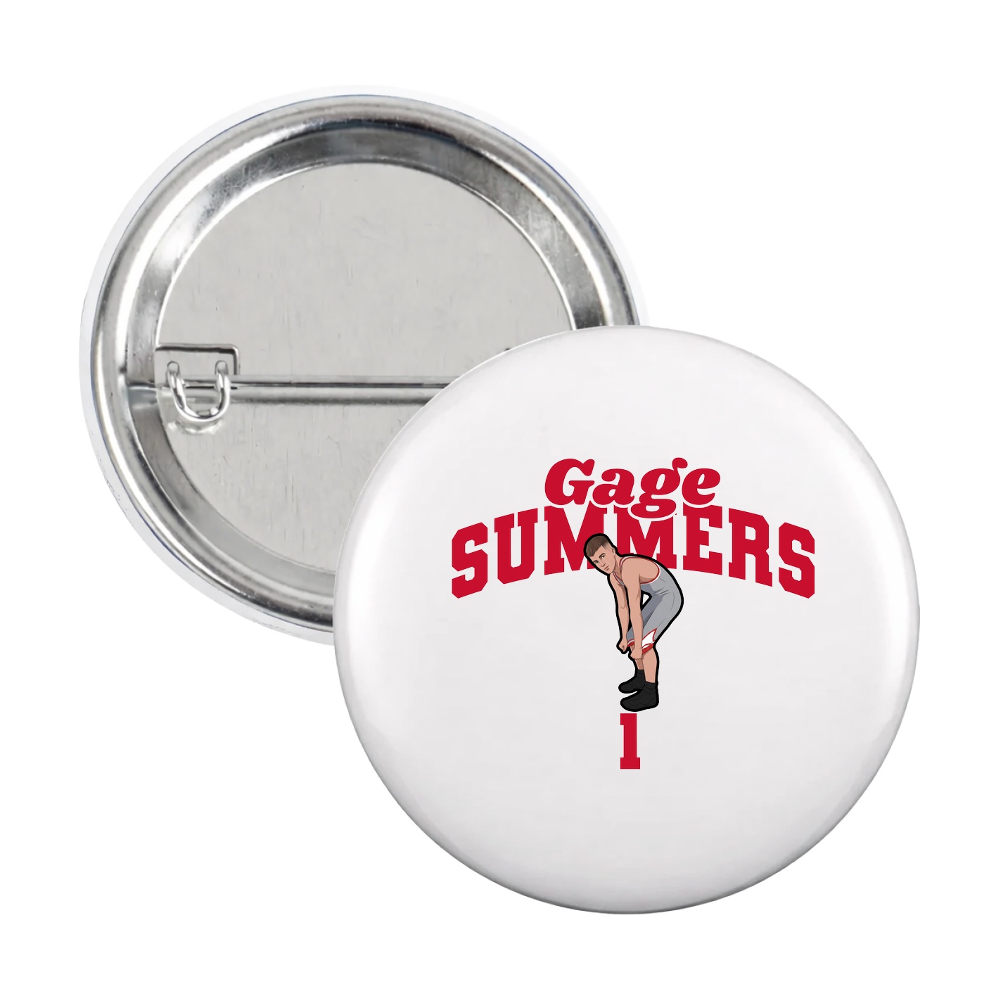 Game Day Button — Signature Arch in White