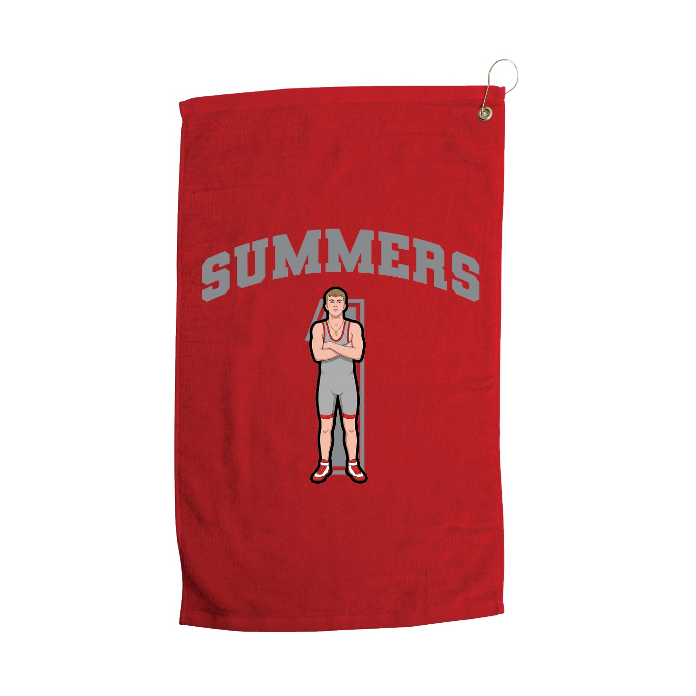 Golf Towel — Number in Red