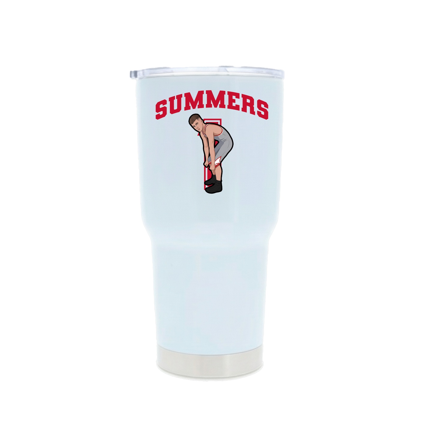 30oz Stainless Steel Tumbler — Number in White