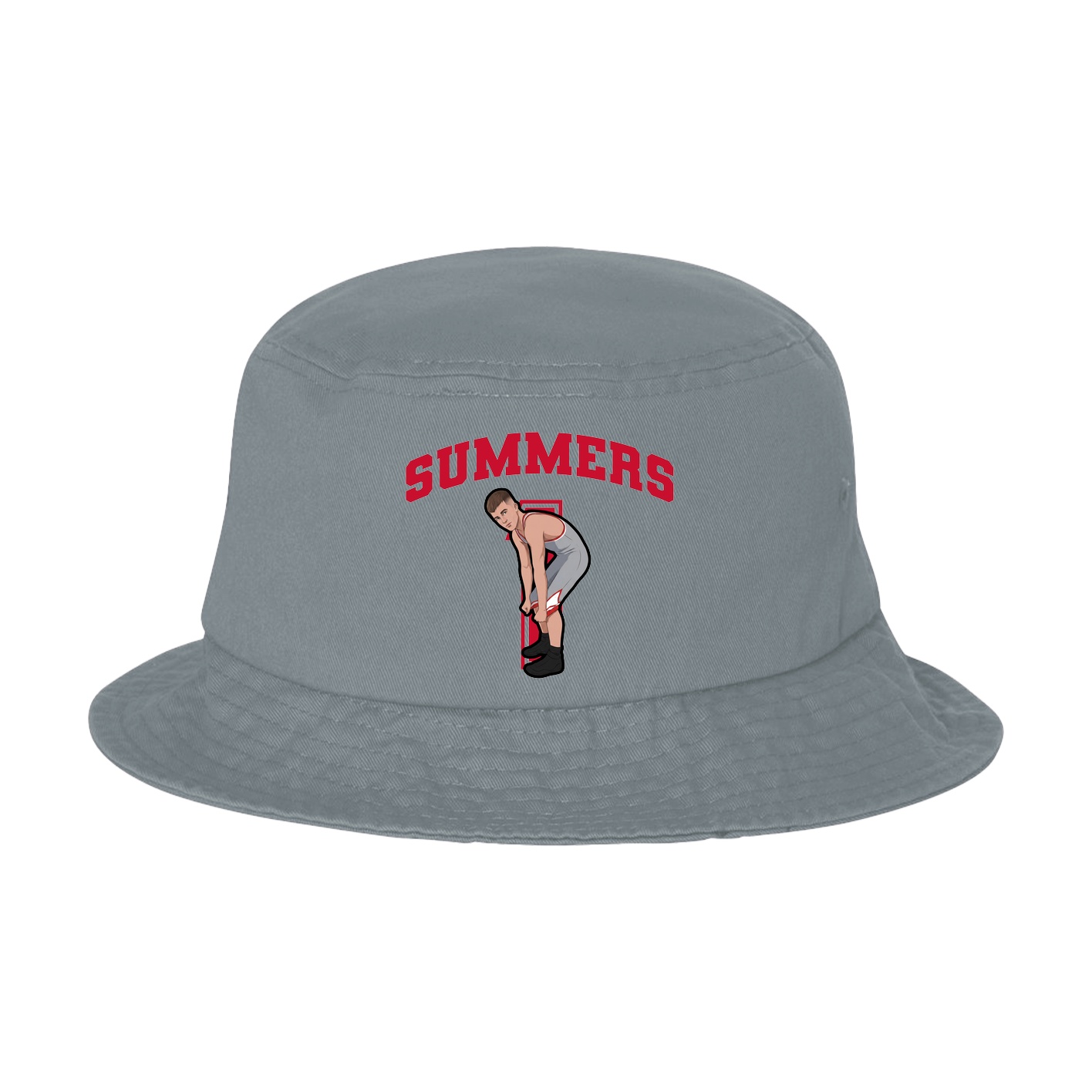 Bucket Cap — Number in Grey