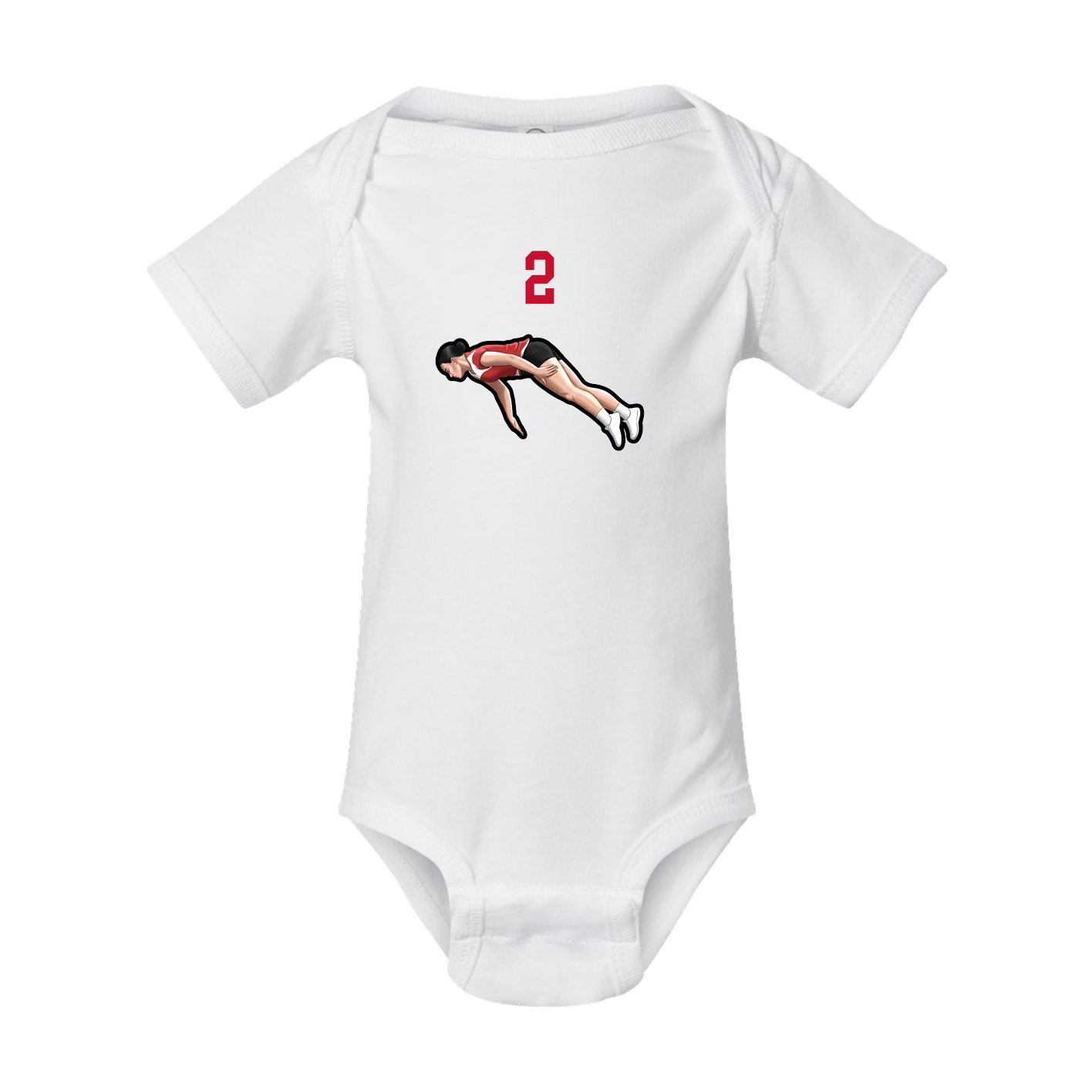 Baby Onesie — Number Top in White