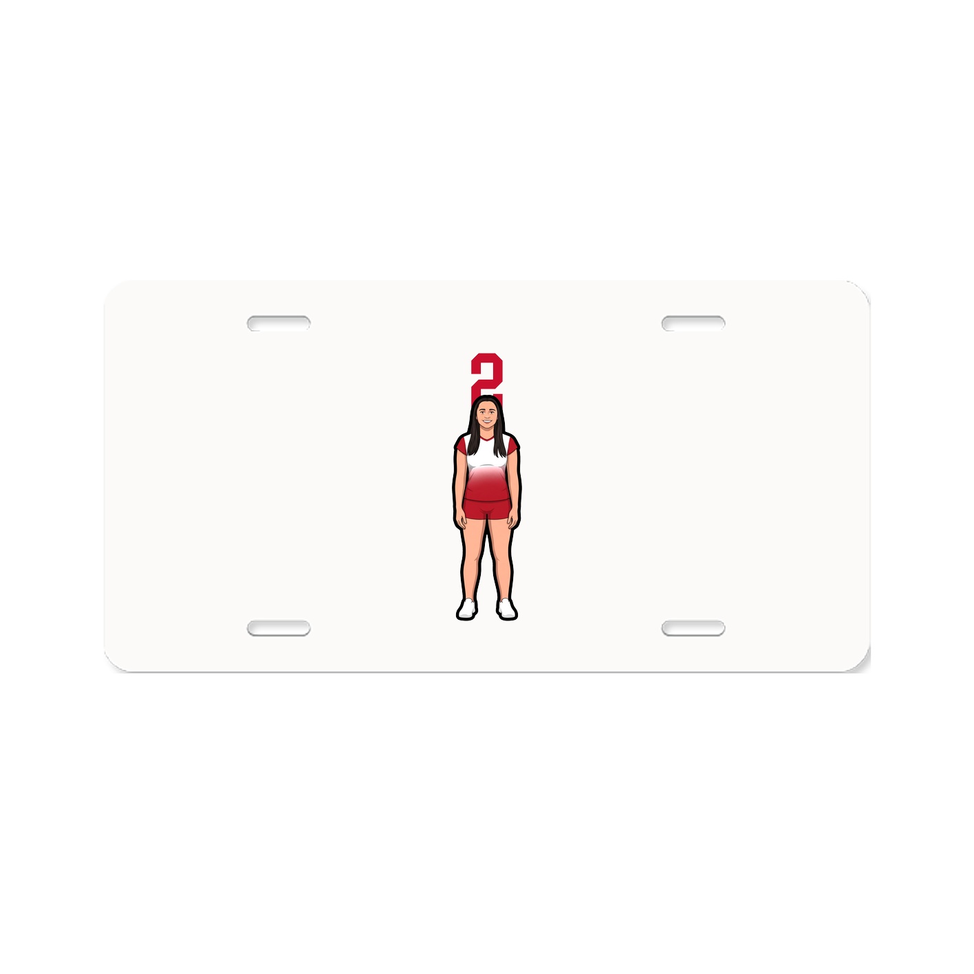 License Plate — Number Top in Classic