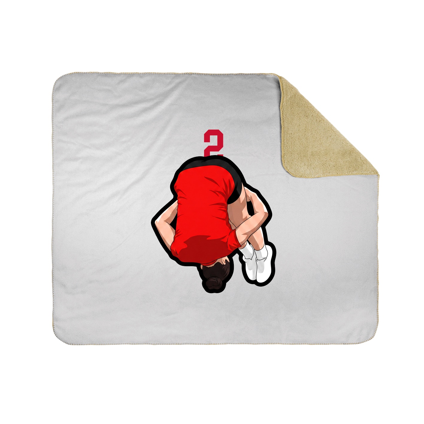 Throw Blanket — Number Top in White