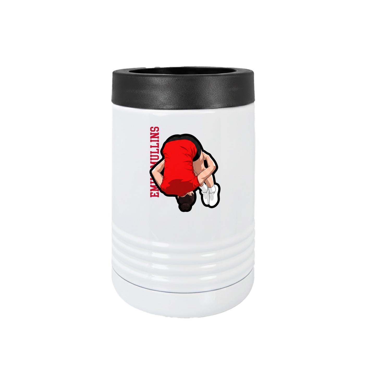 Beverage Holder — Name Vertical in White