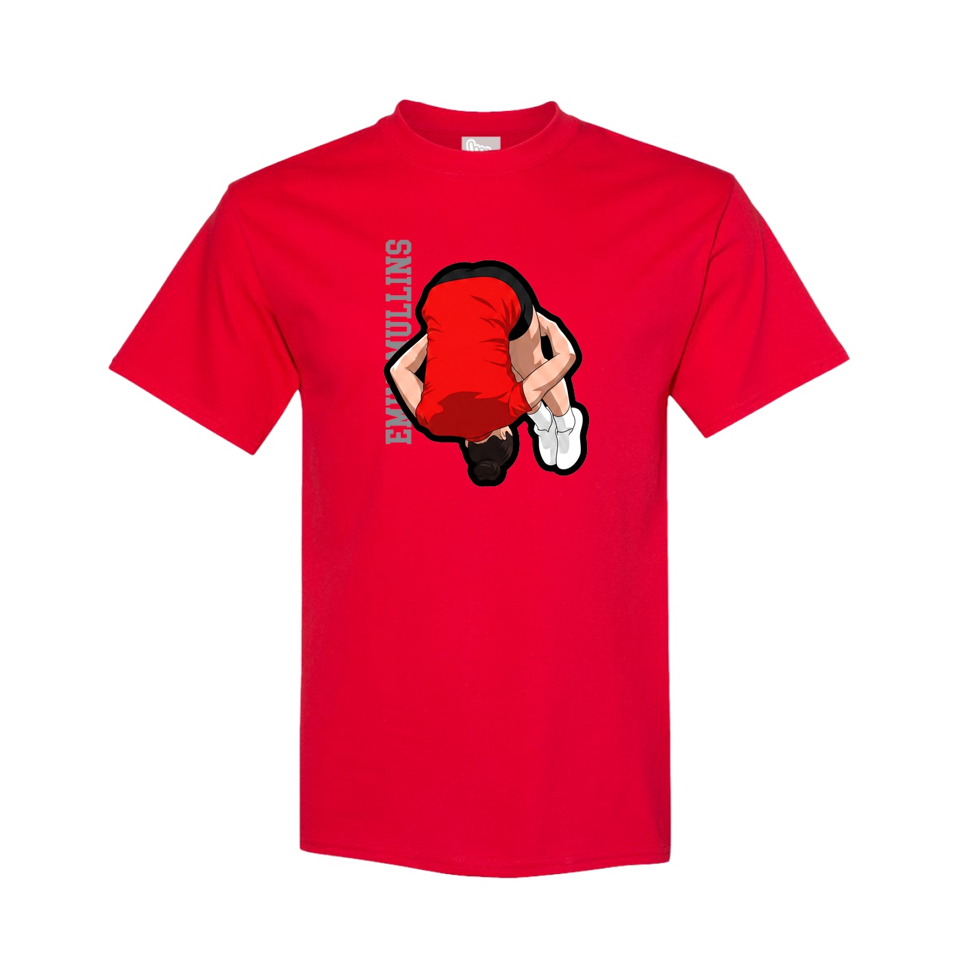 Youth Tee — Name Vertical in Red