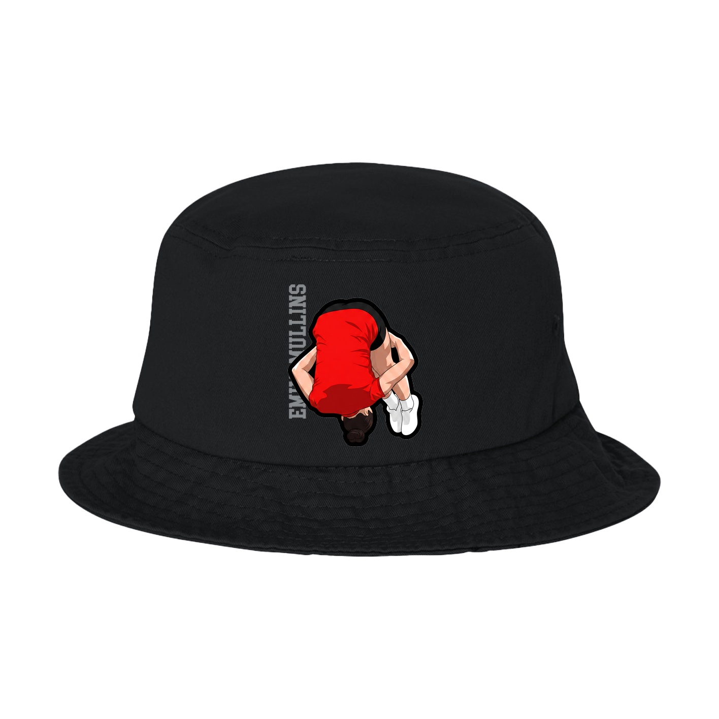 Bucket Cap — Name Vertical in Black