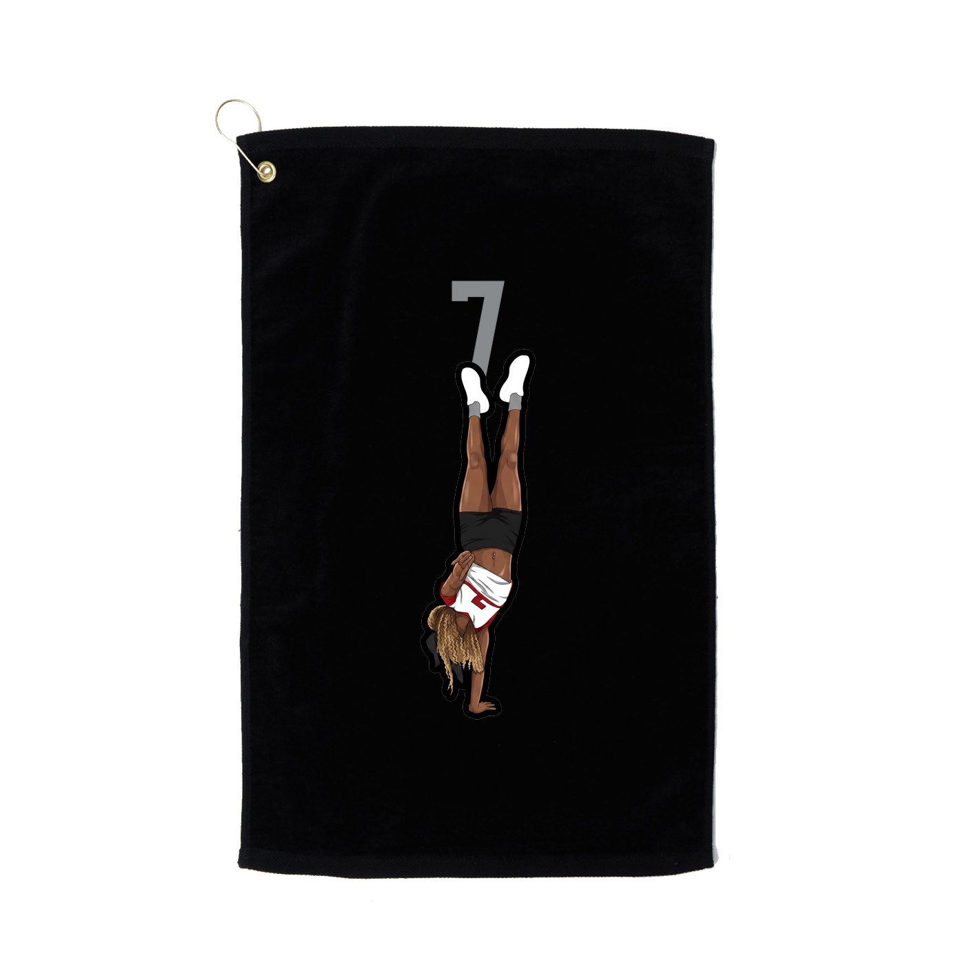 Golf Towel — Number Top in Black