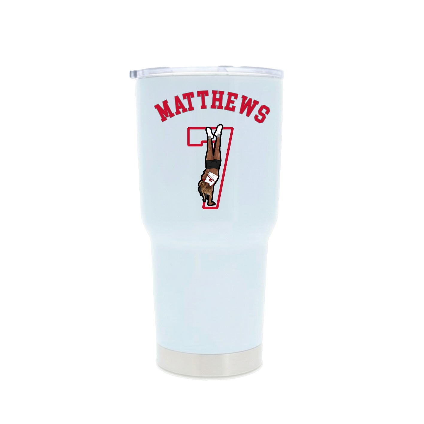 30oz Stainless Steel Tumbler — Shirsey Arch in White