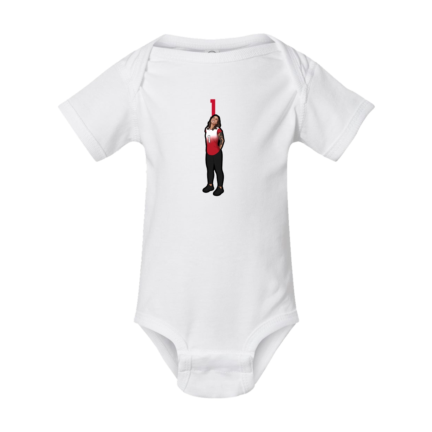 Baby Onesie — Number Top in White