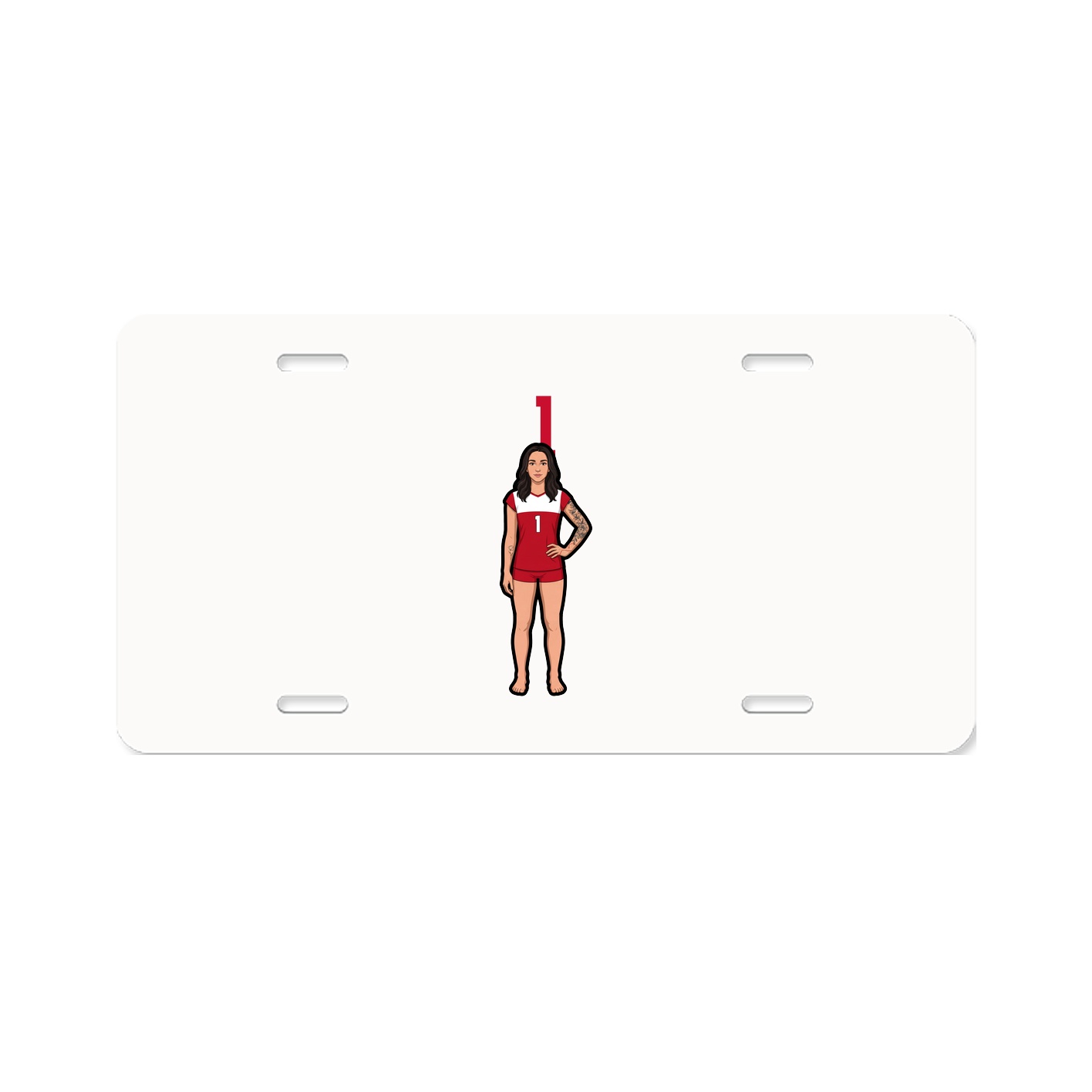 License Plate — Number Top in Classic