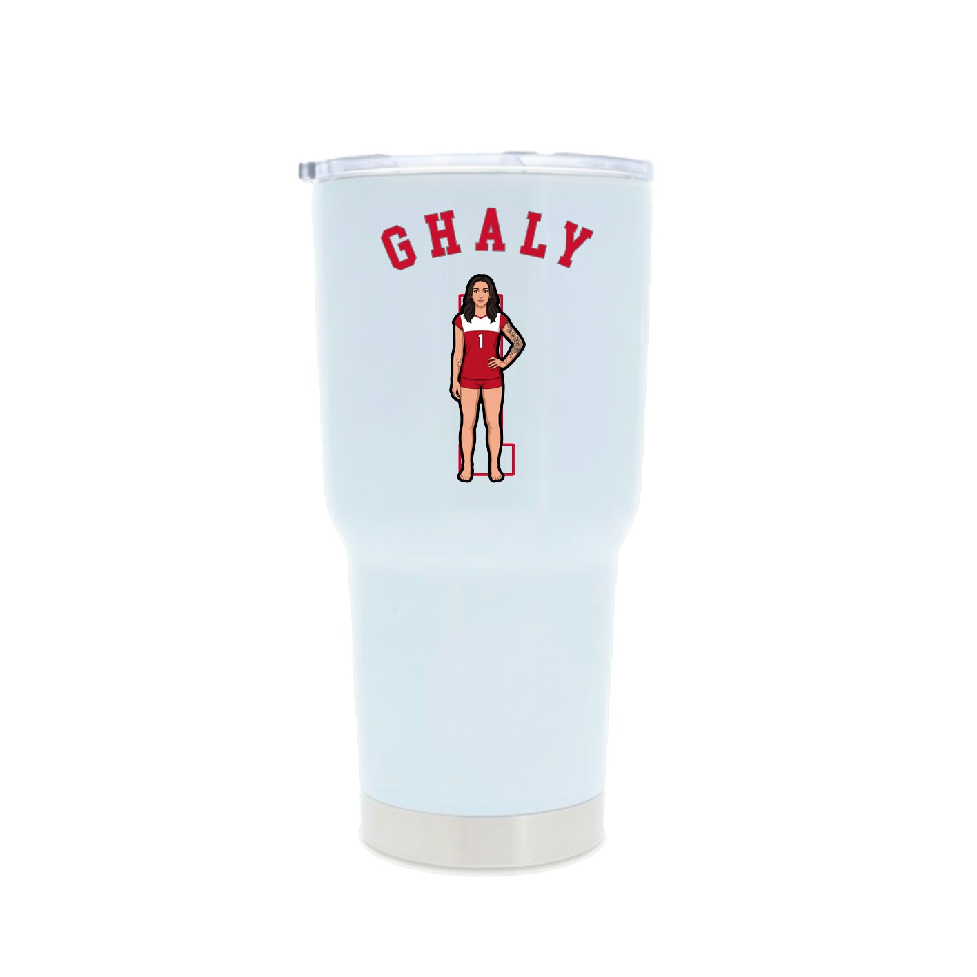 30oz Stainless Steel Tumbler — Shirsey Arch in White