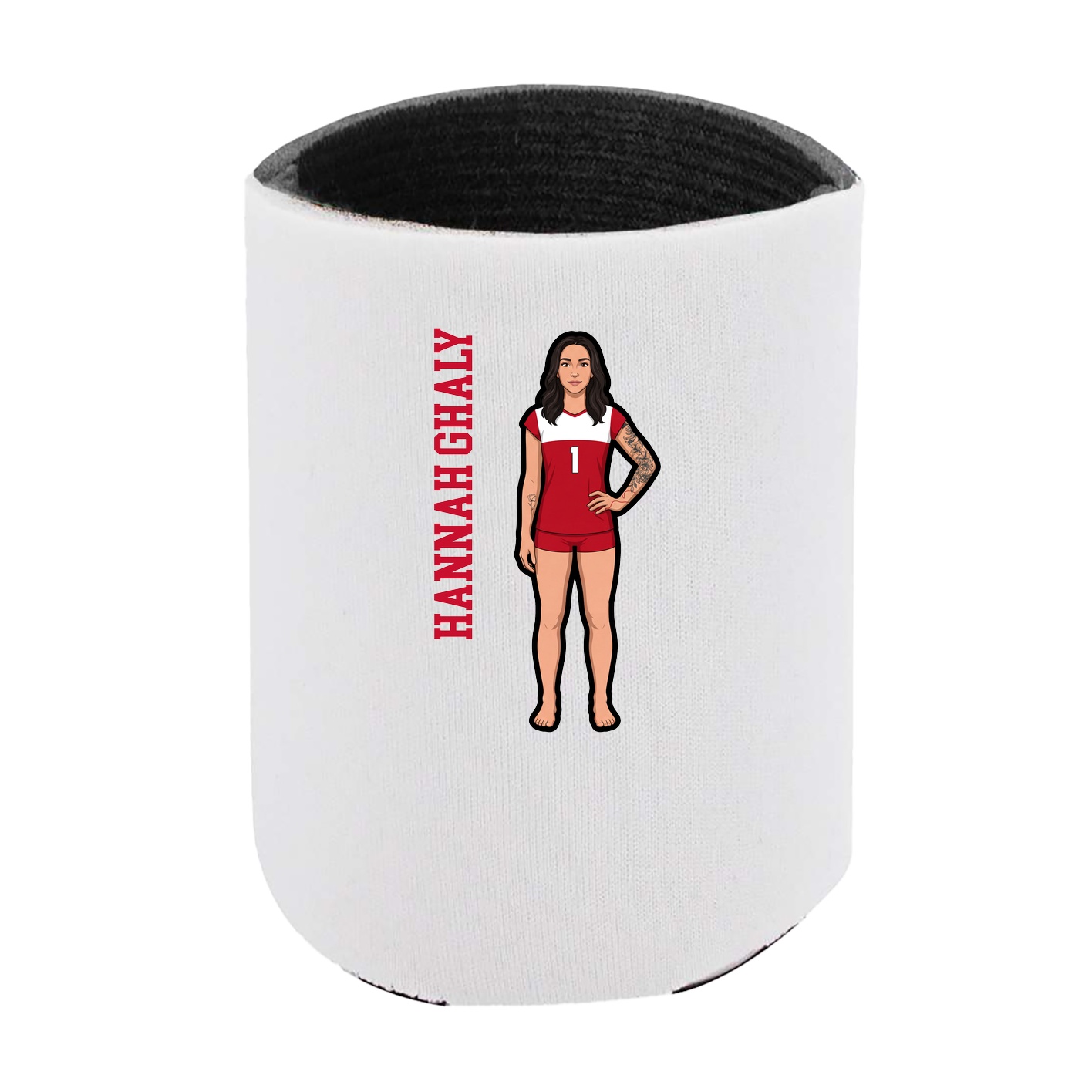 Can Holder — Name Vertical in White