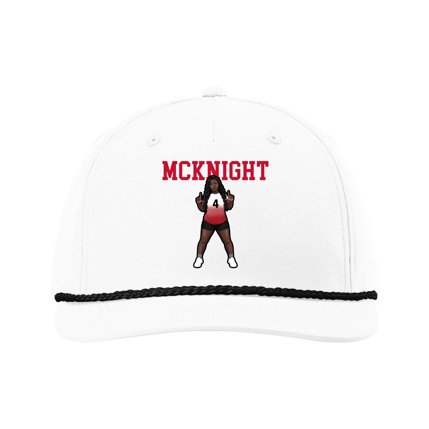 Five-Panel Classic Rope Cap — Shirsey in White