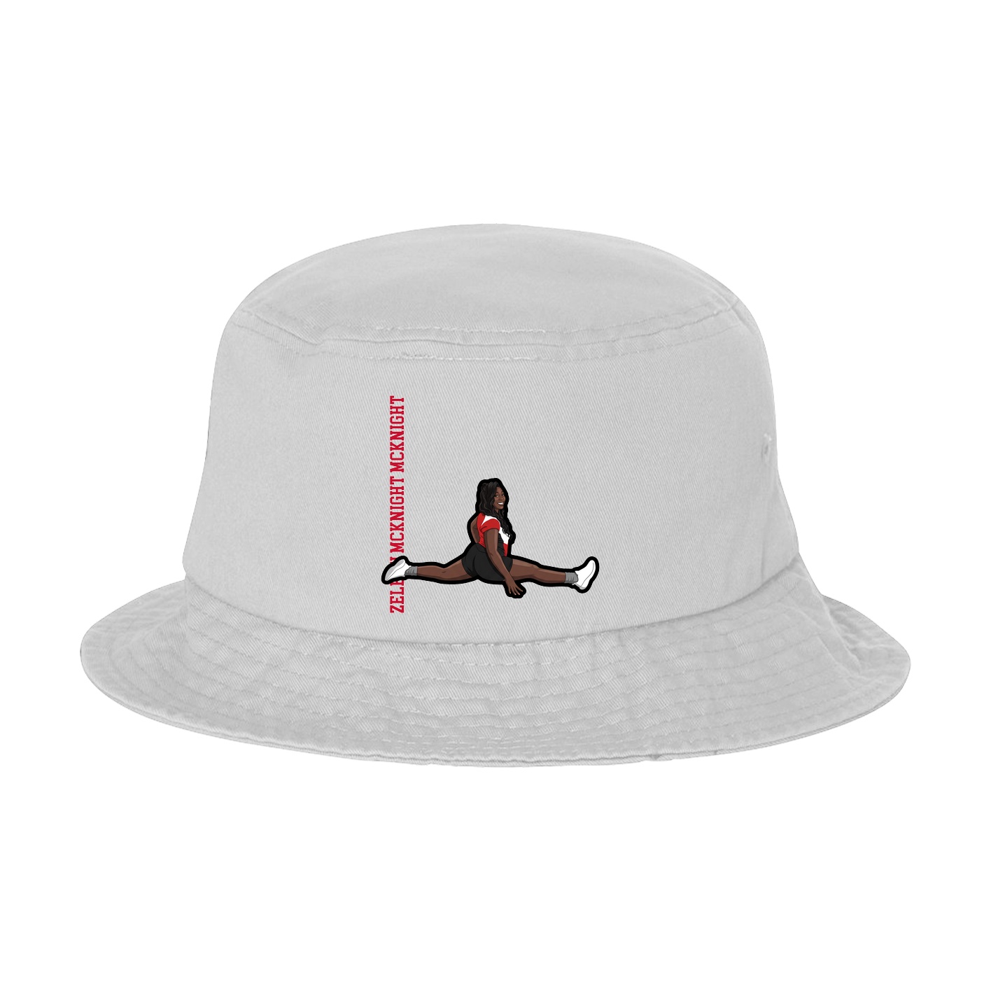 Bucket Cap — Name Vertical in White