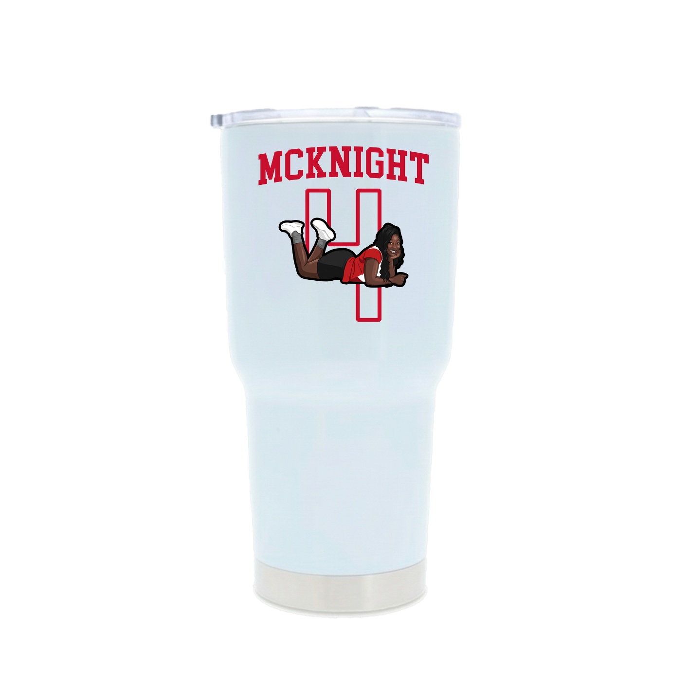 30oz Stainless Steel Tumbler — Shirsey in White