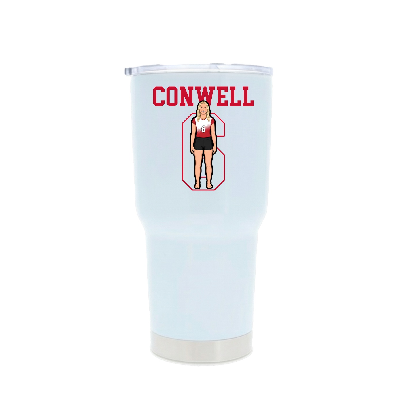 30oz Stainless Steel Tumbler — Shirsey in White