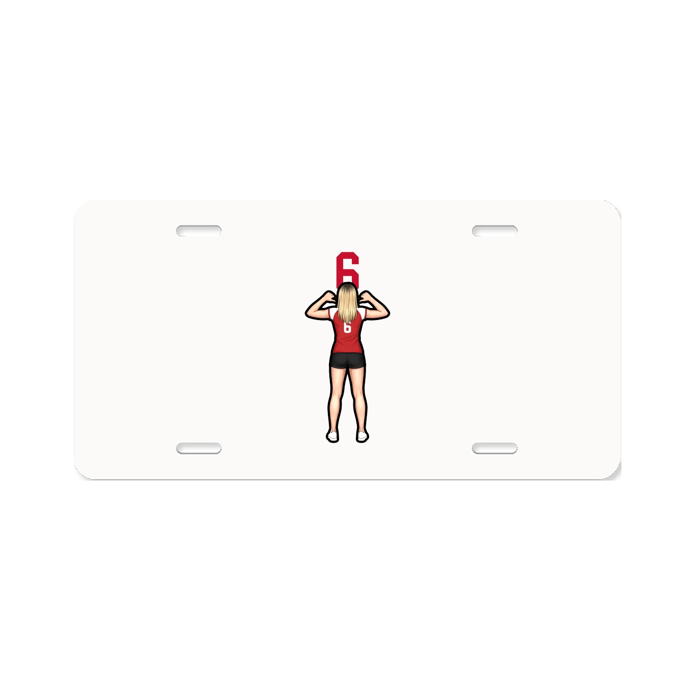 License Plate — Number Top in Classic