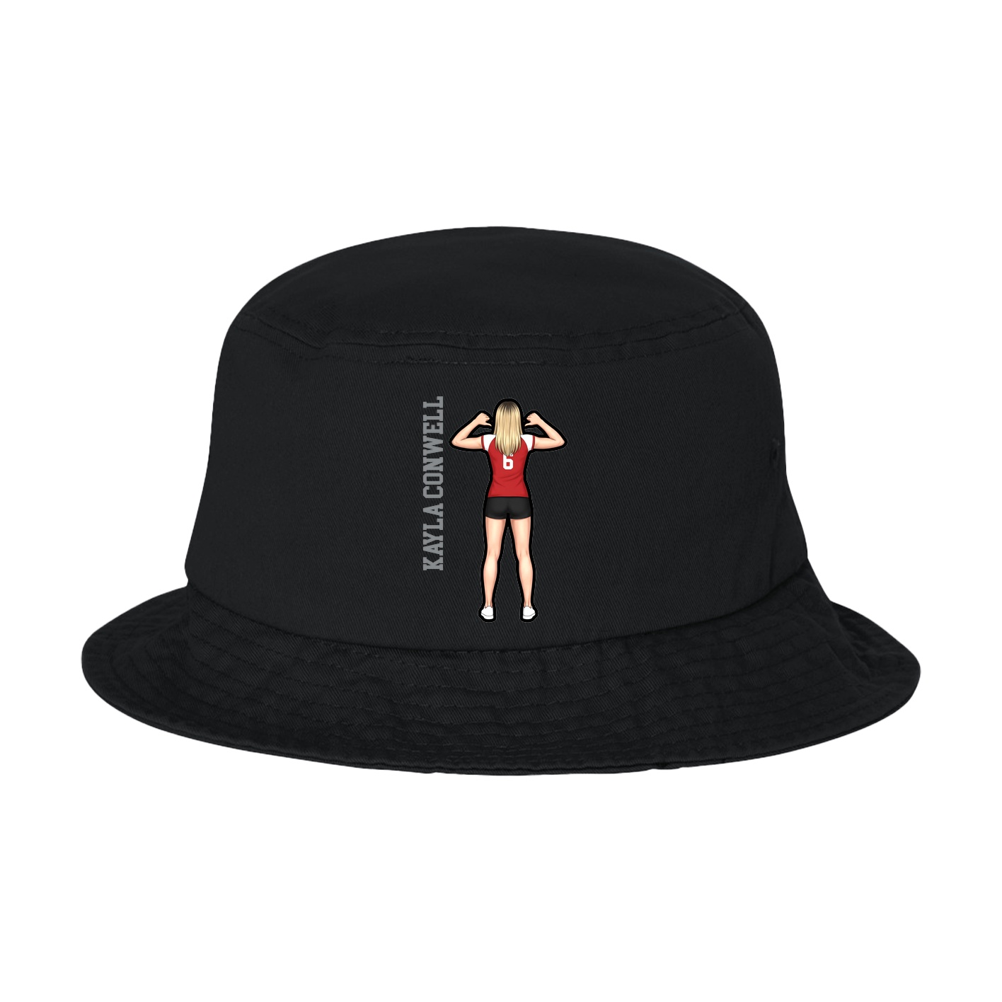 Bucket Cap — Name Vertical in Black