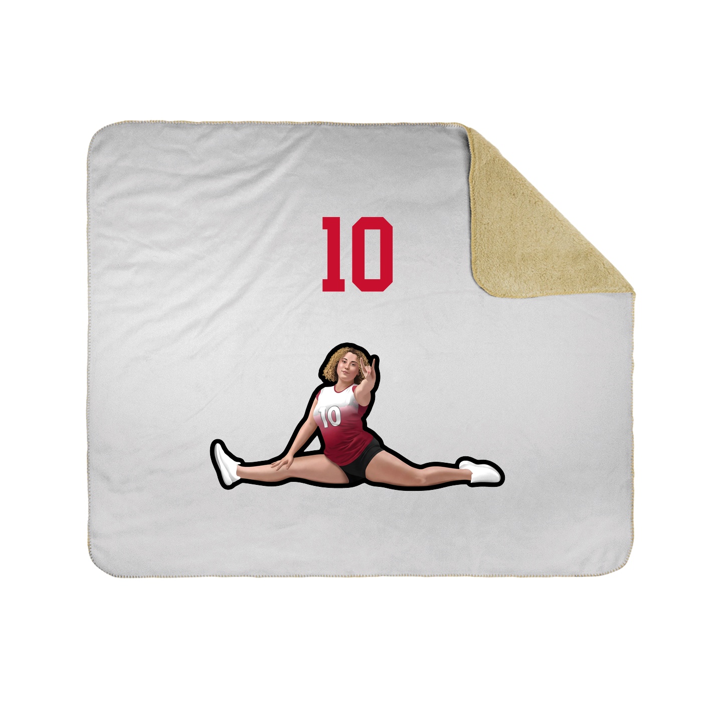 Throw Blanket — Number Top in White