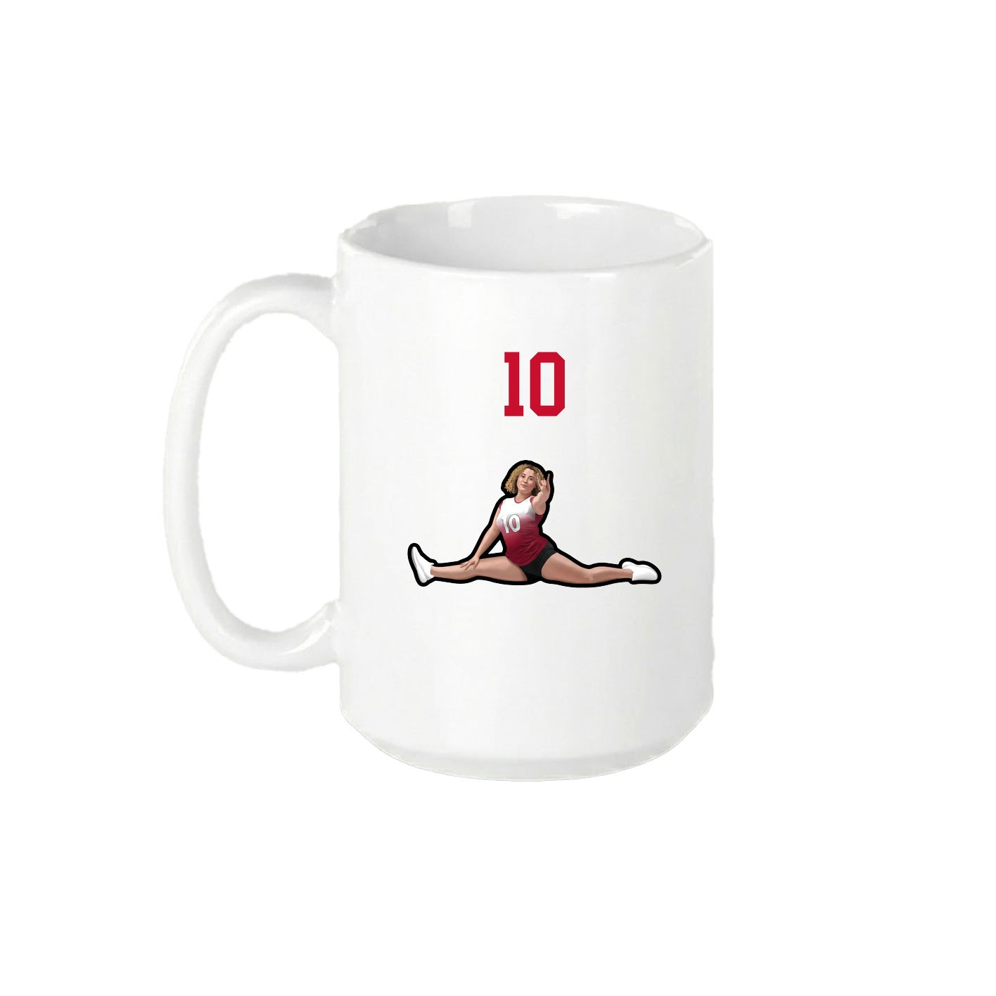 15oz Coffee Mug — Number Top in White