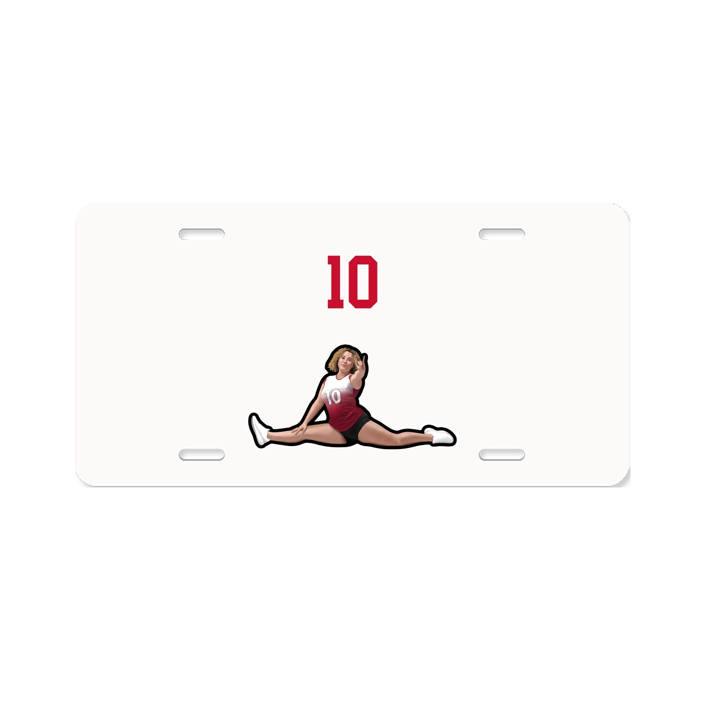 License Plate — Number Top in Classic