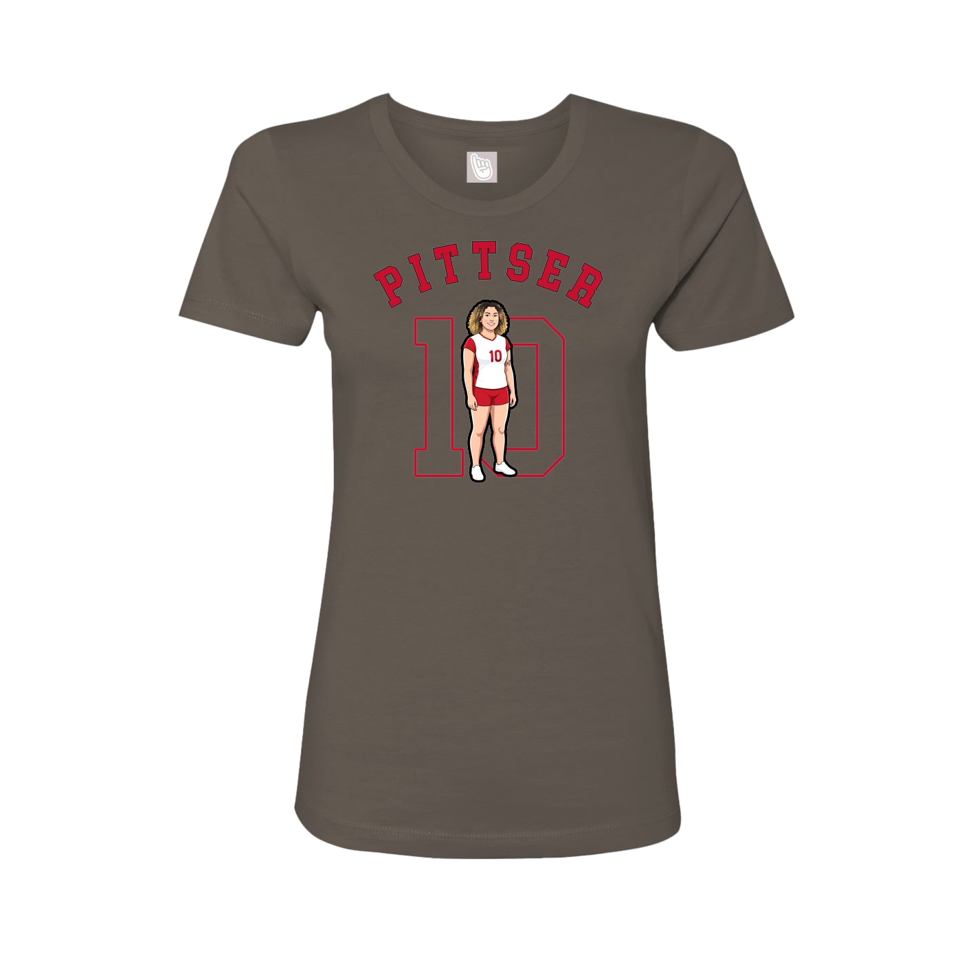 Fitted Women's Tee — Shirsey Arch in Grey