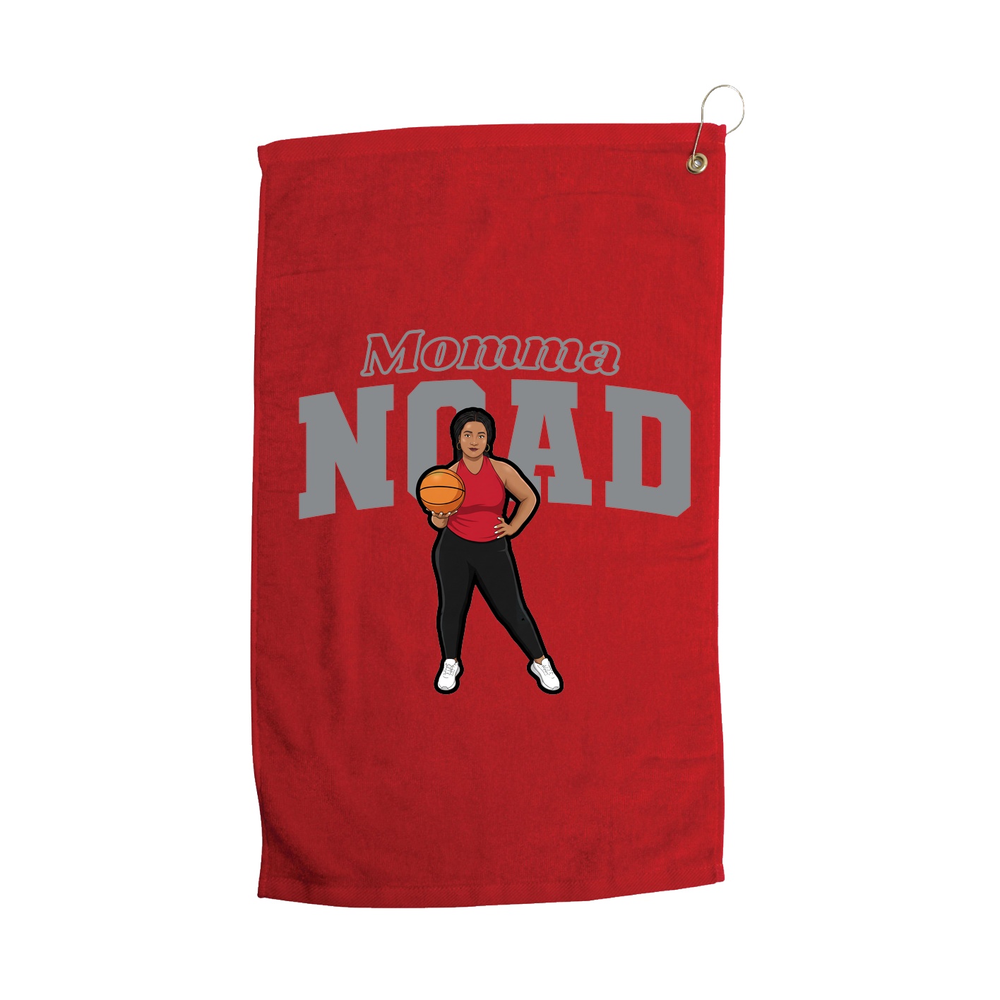 Golf Towel — Mothers Day Block in Red