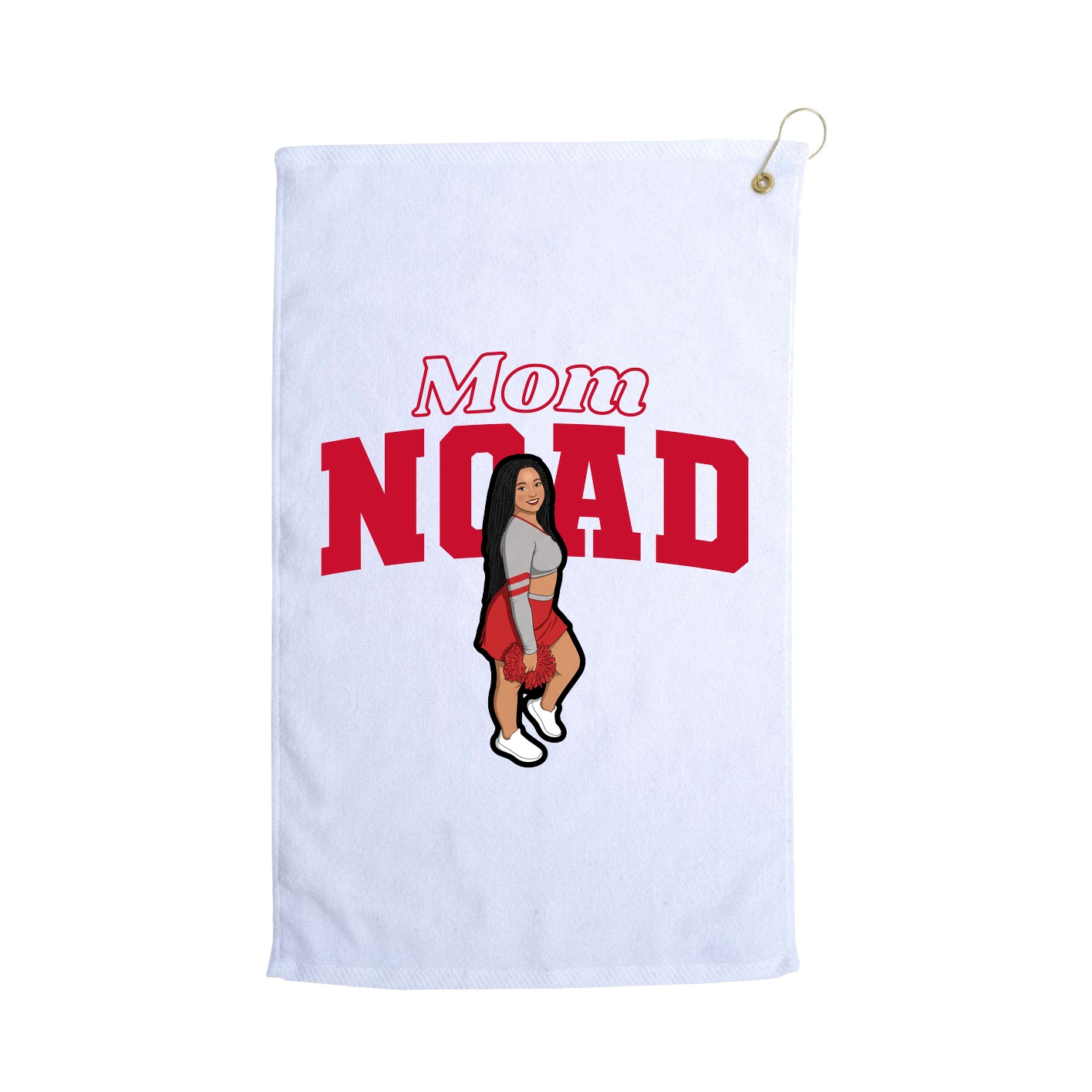 Golf Towel — Mothers Day Block in White