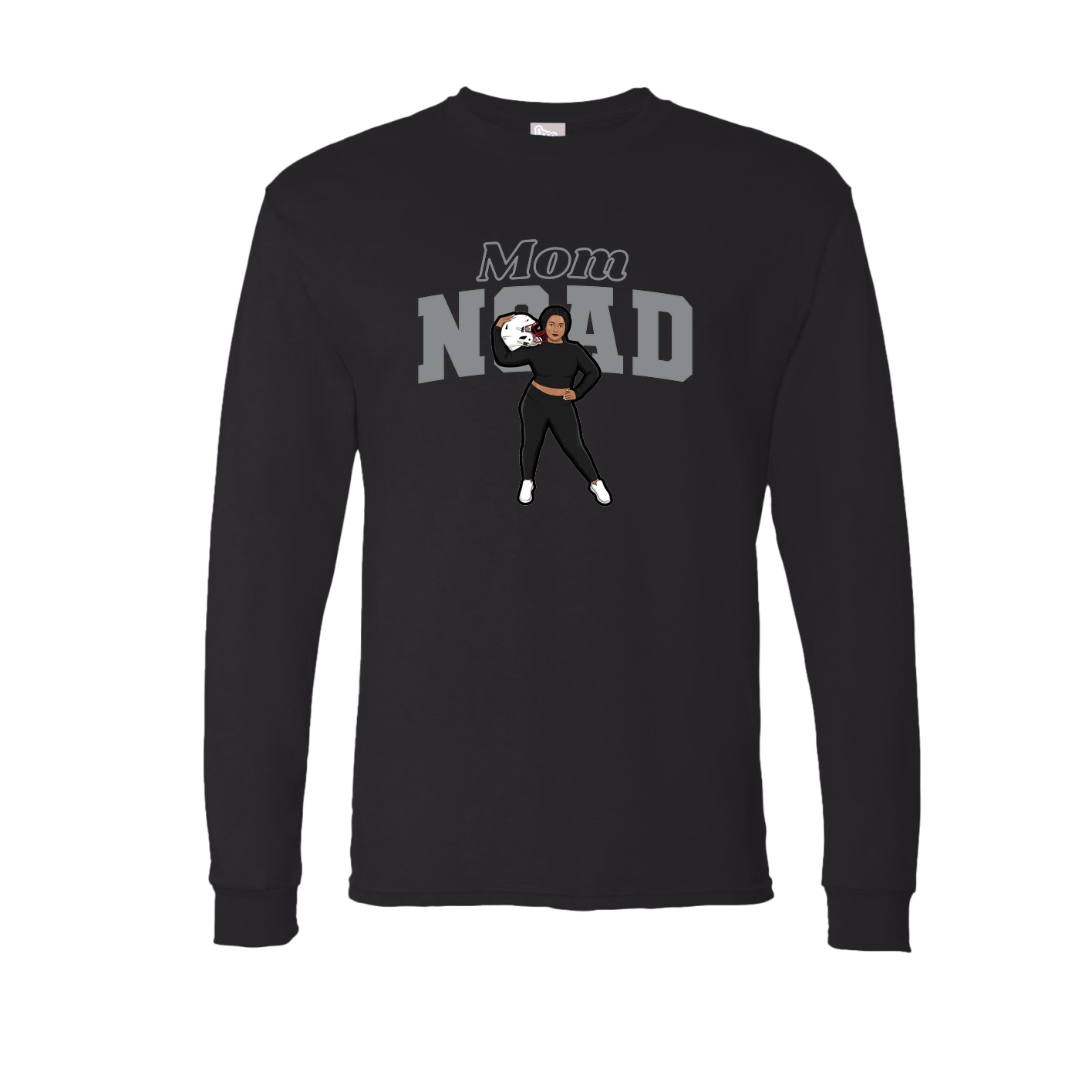 Long Sleeve Tee — Mothers Day Block in Black