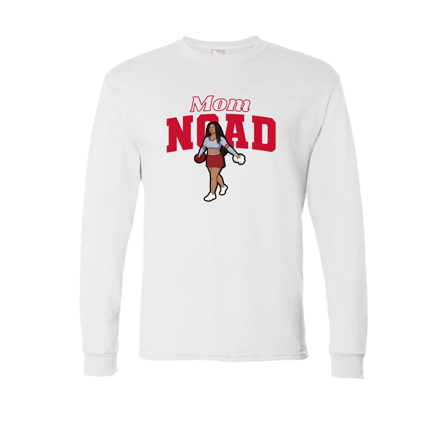 Long Sleeve Tee — Mothers Day Block in White