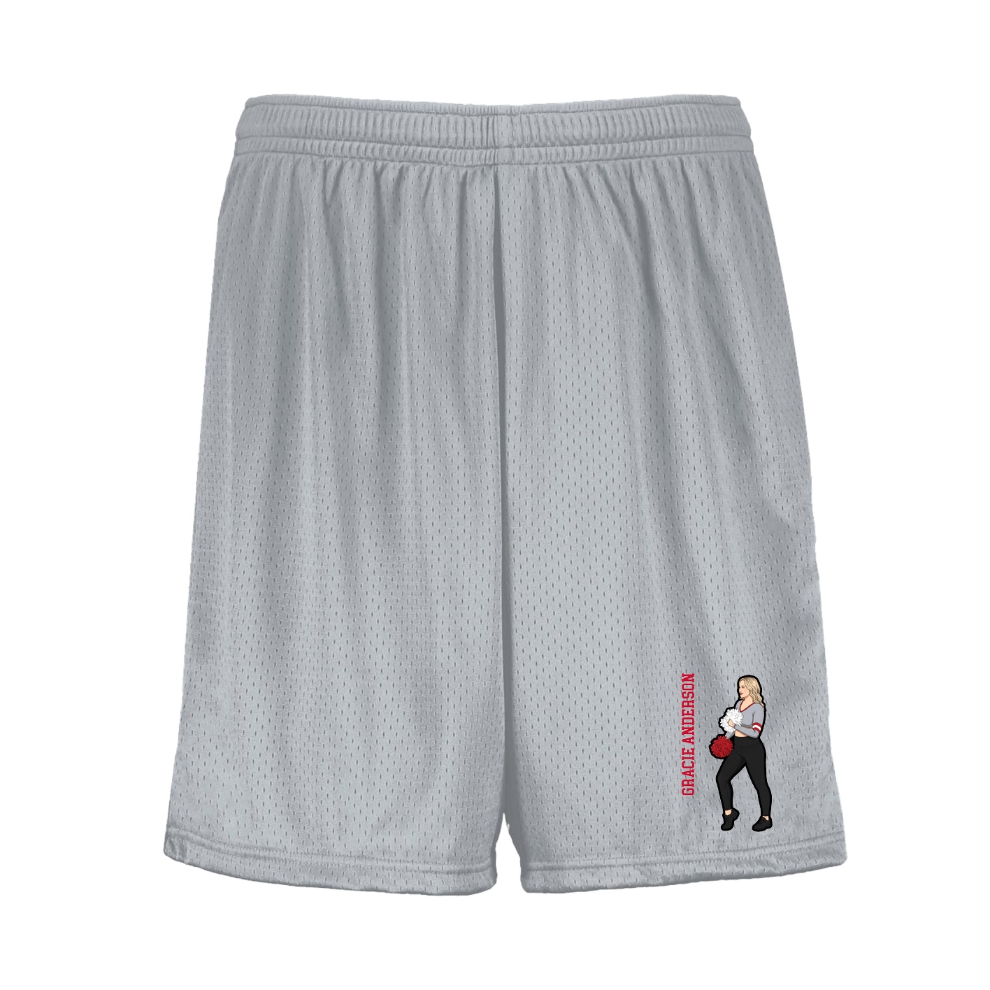Shorts — Name Vertical in Silver
