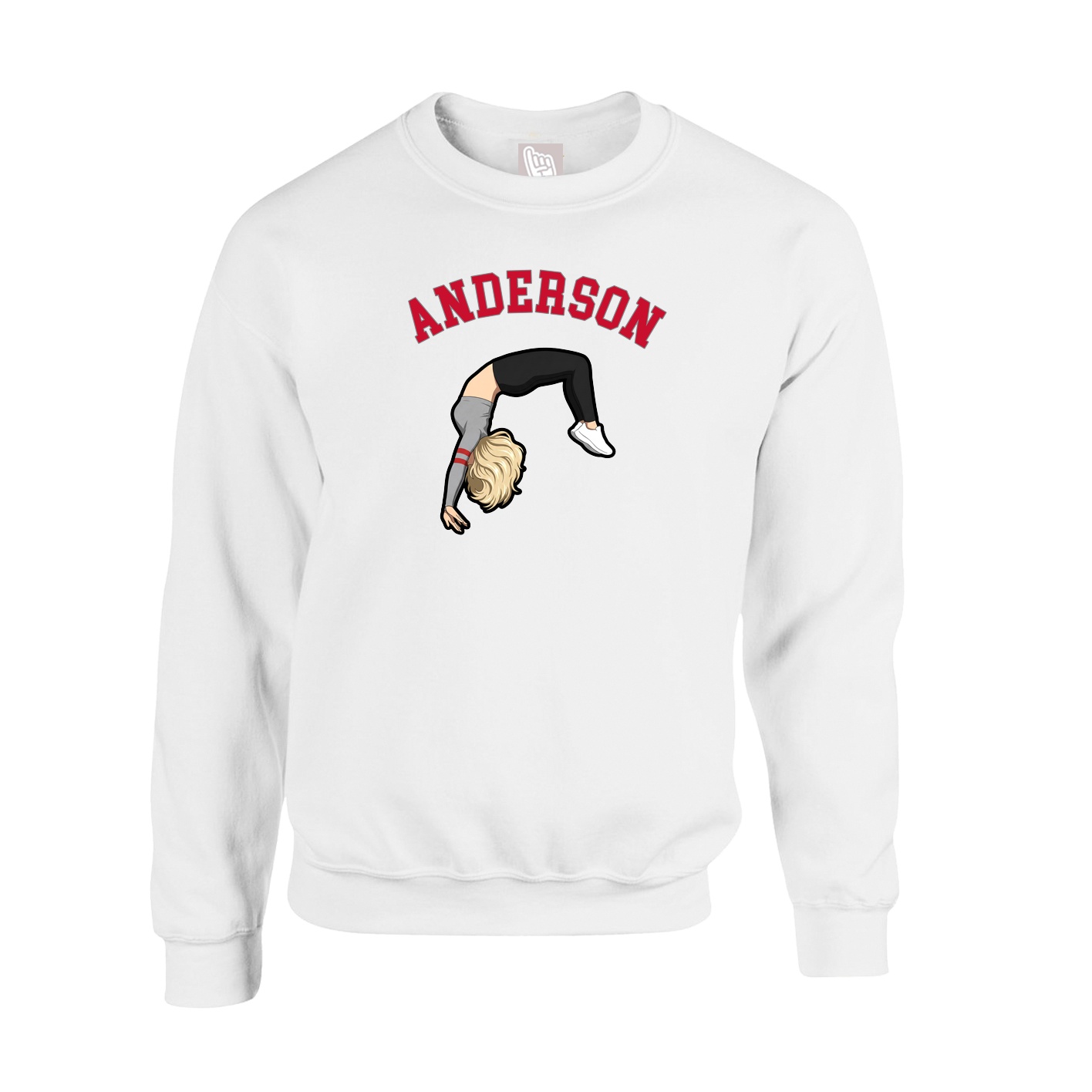 Fleece Crew — Shirsey Arch in White