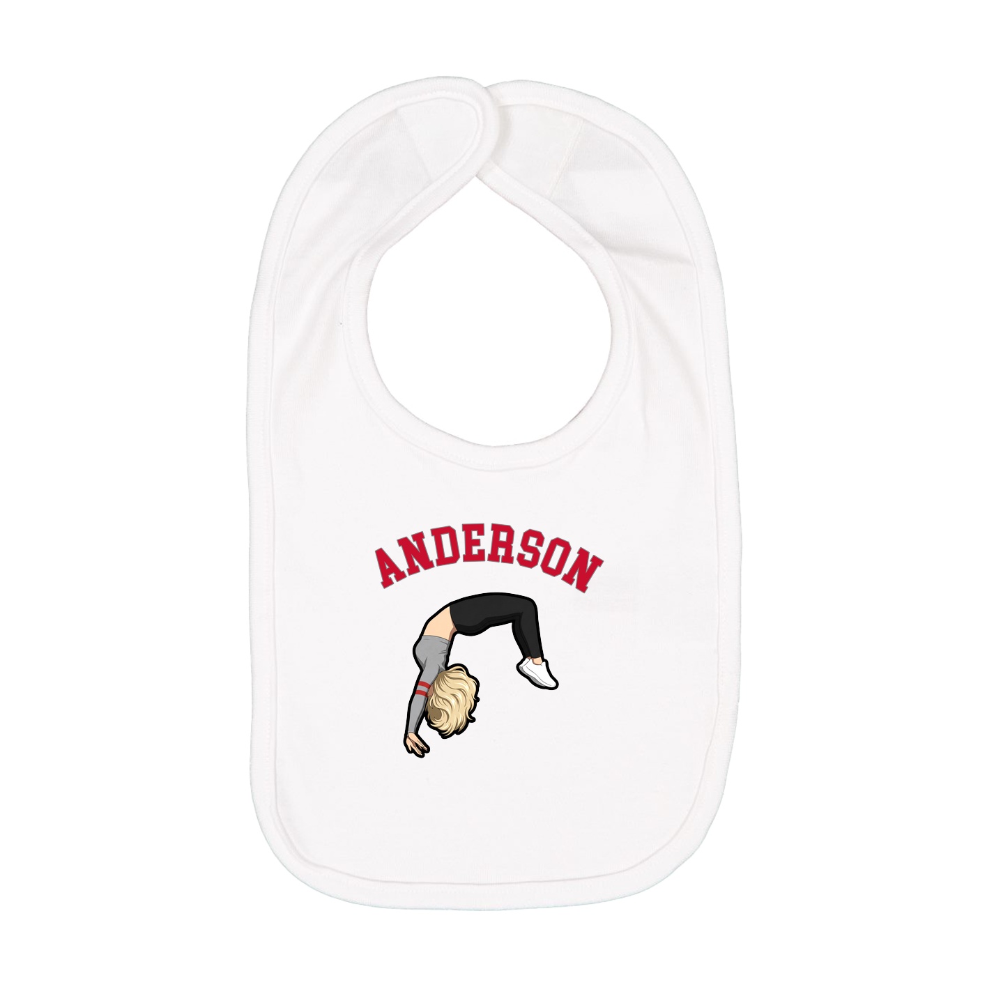 Infant Bib — Shirsey Arch in White