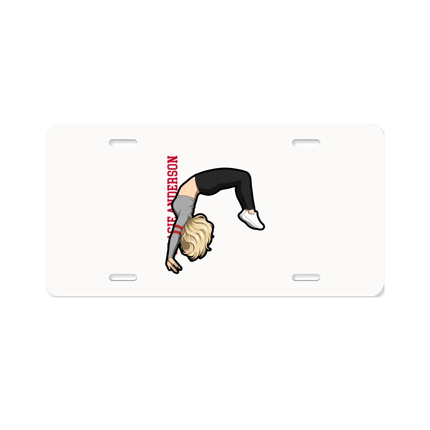 License Plate — Name Vertical in Classic
