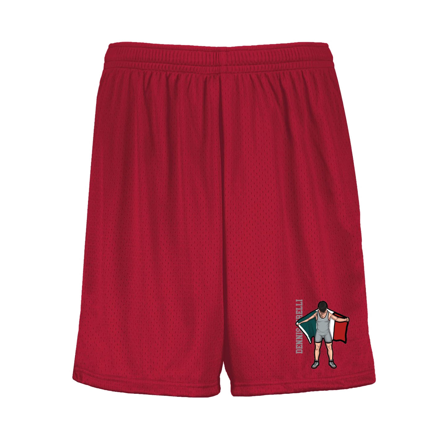Shorts — Name Vertical in Red