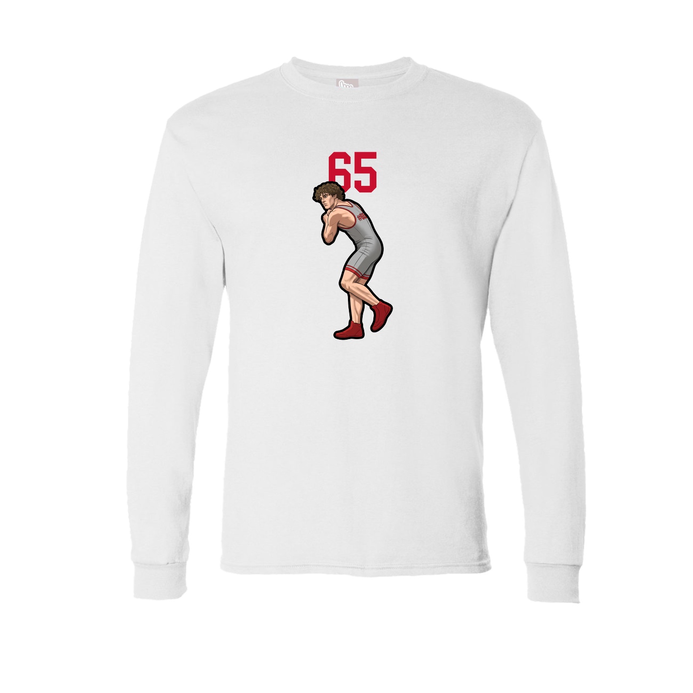 Long Sleeve Tee — Number Top in White